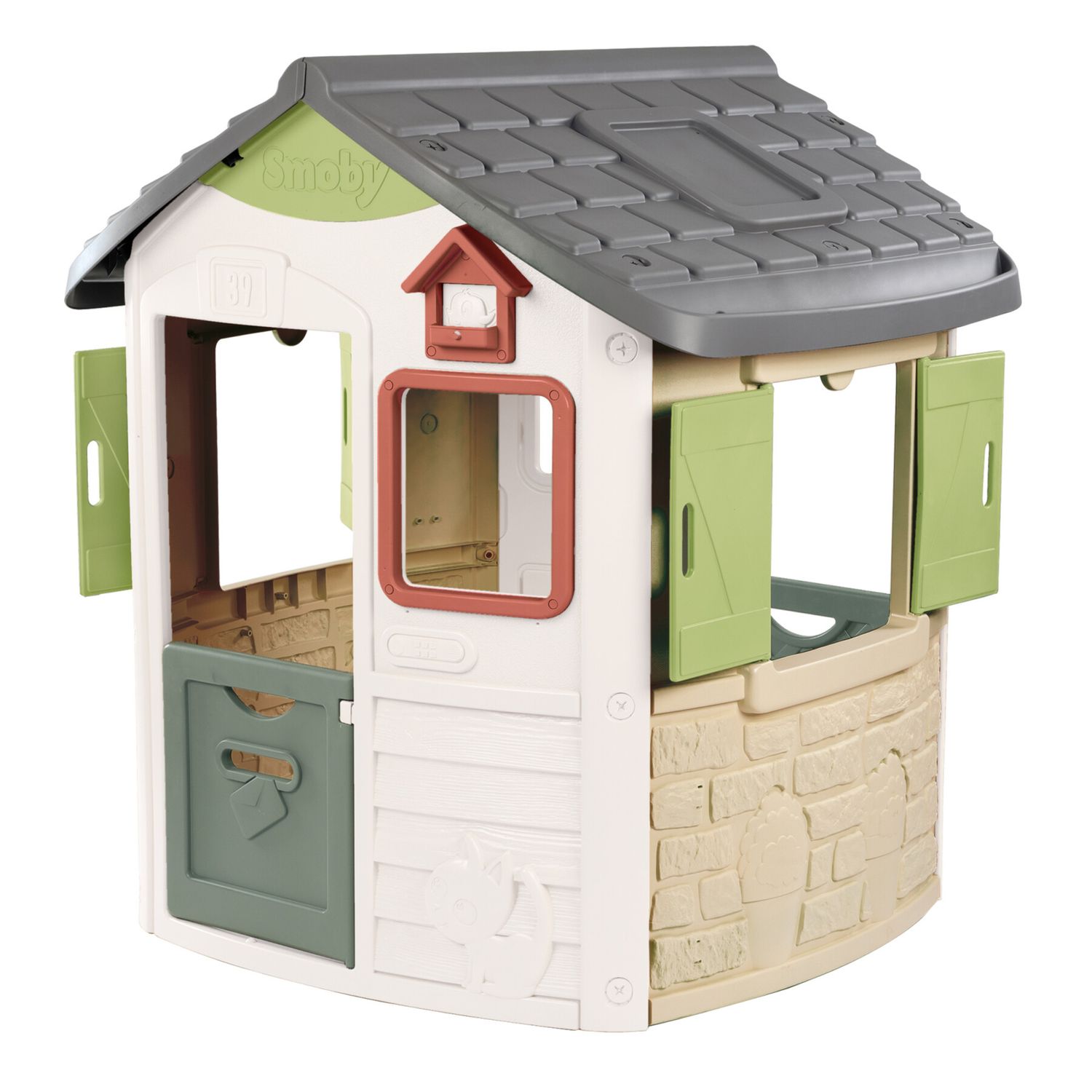 Casetta smoby life jura lodge per bambini - gioco all'aperto resistente e sicura - 2+ - SMOBY