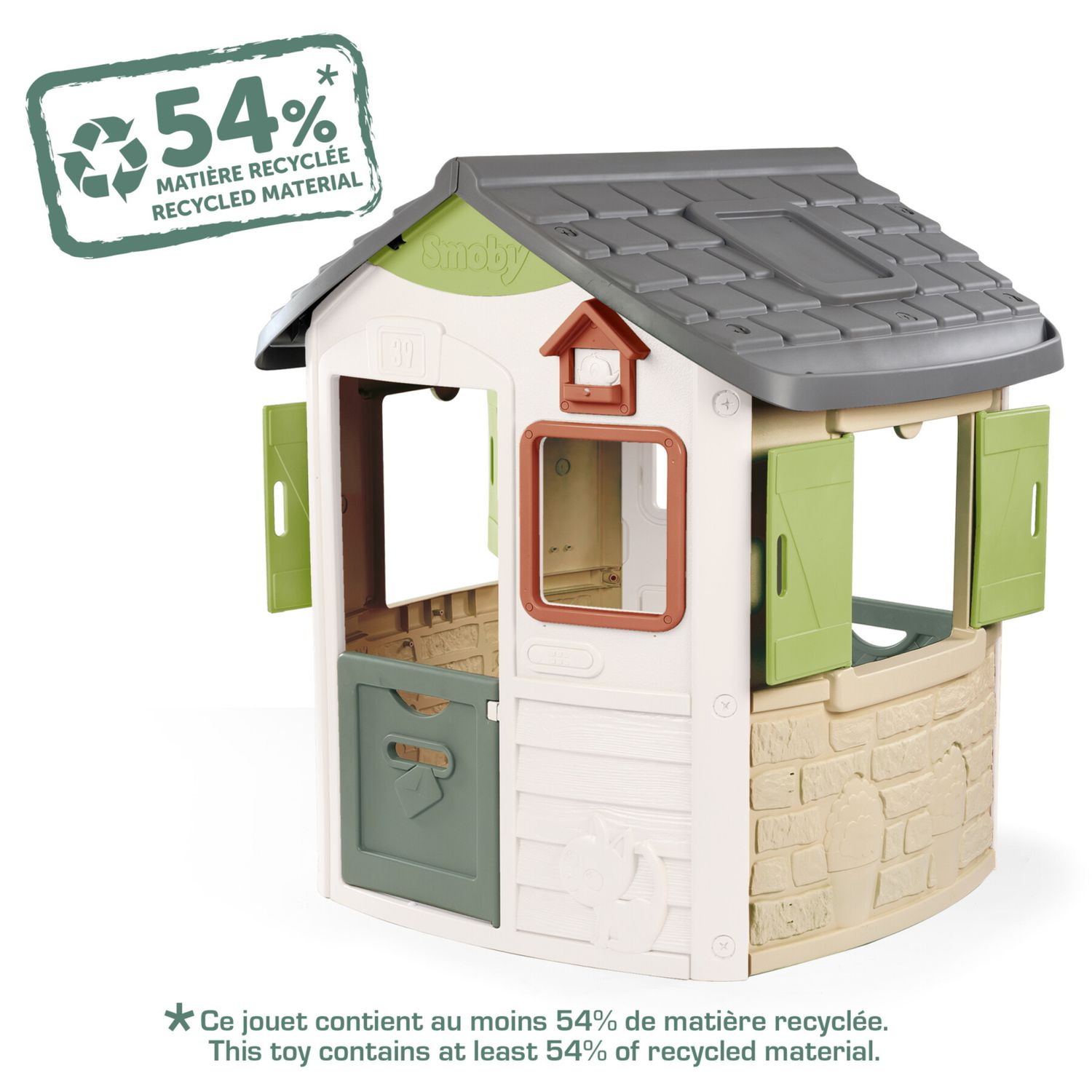 Casetta smoby life jura lodge per bambini - gioco all'aperto resistente e sicura - 2+ - SMOBY