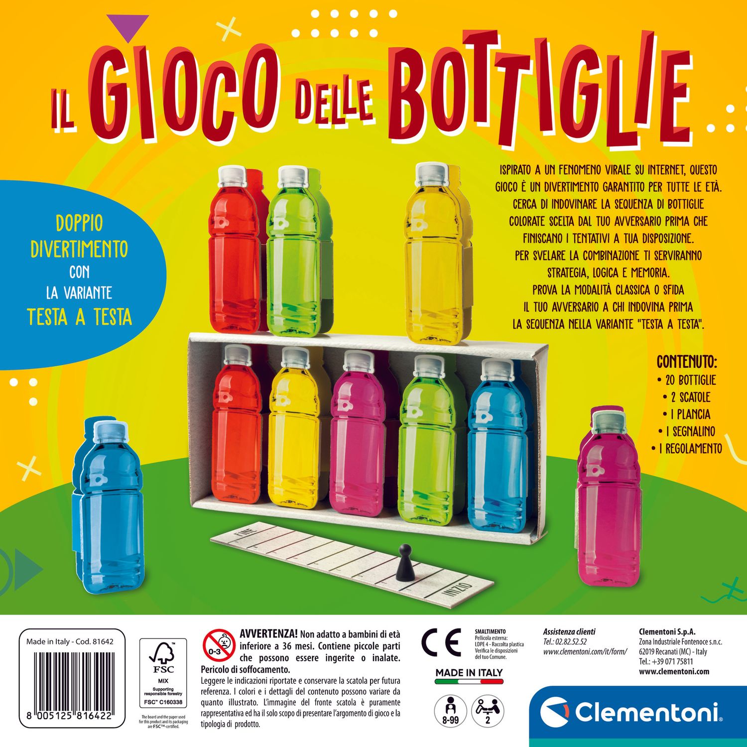 Clementoni scienza & gioco il gioco delle bottiglie 81642 – gioco educativo creativo - CLEMENTONI