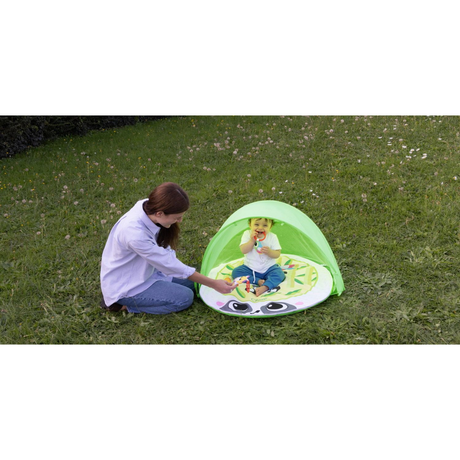 Palestrina in&out playgym evolutiva per bambini - area gioco panda, cappottina protezione sole e vento - 0m+ -chicco - Chicco