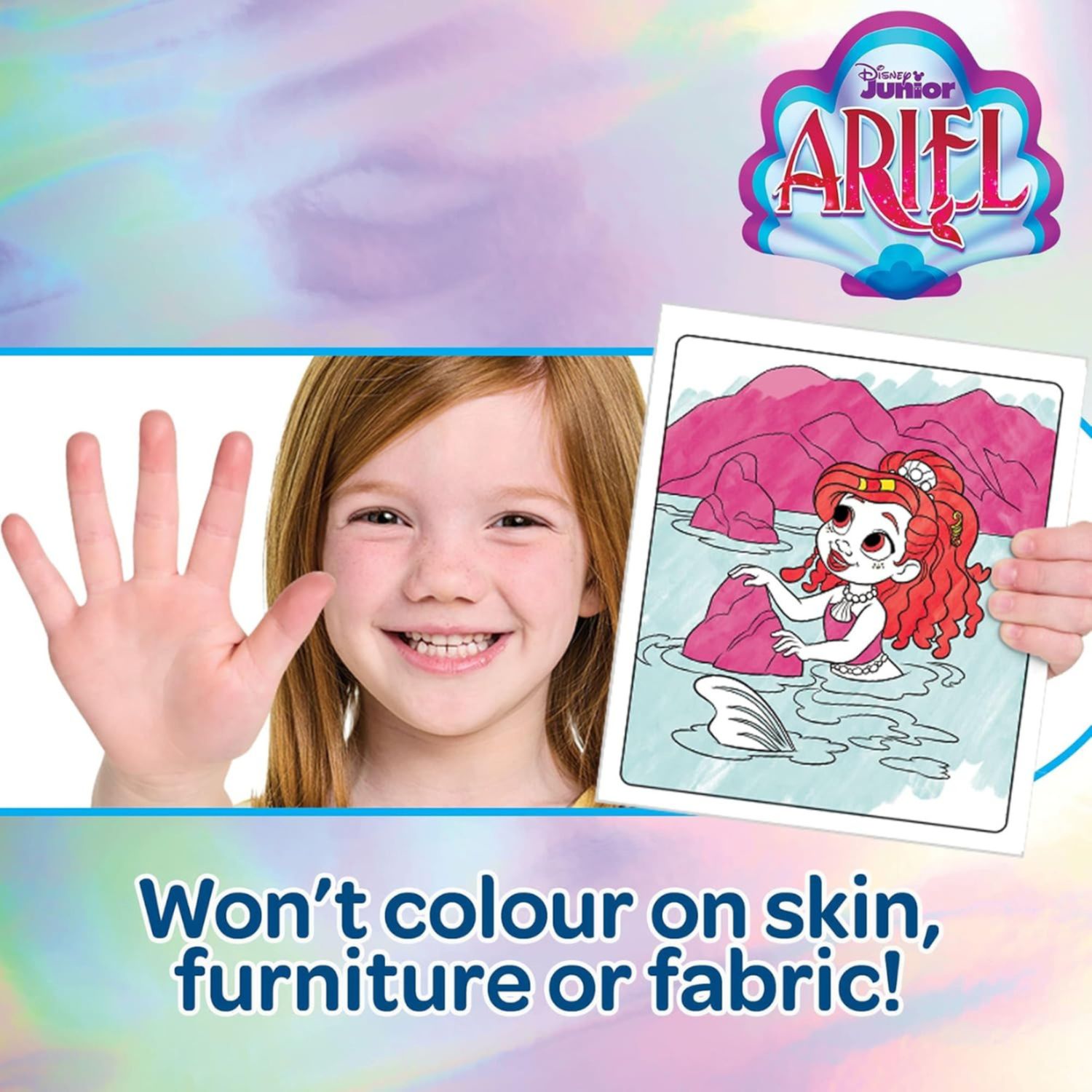 Color wonder, ariel set con 18 pagine da colorare e 4 pennarelli - CRAYOLA