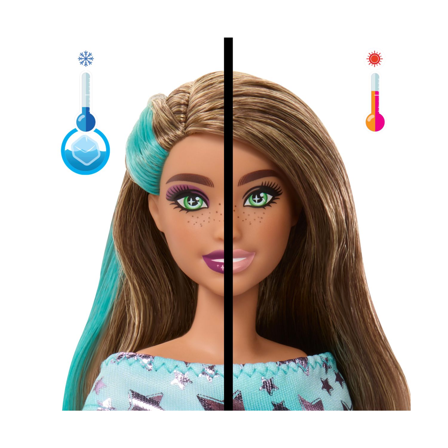 Barbie party unboxed - party stars serie compleanno del cucciolo, bambola con 10 accessori a sopresa - Barbie