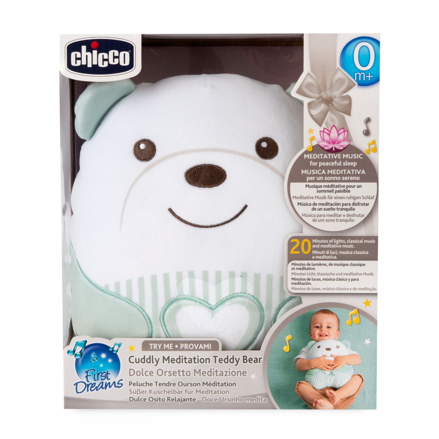 Orsetto sweet heart neutro – peluche first dreams, 0+ mesi - chicco - Chicco