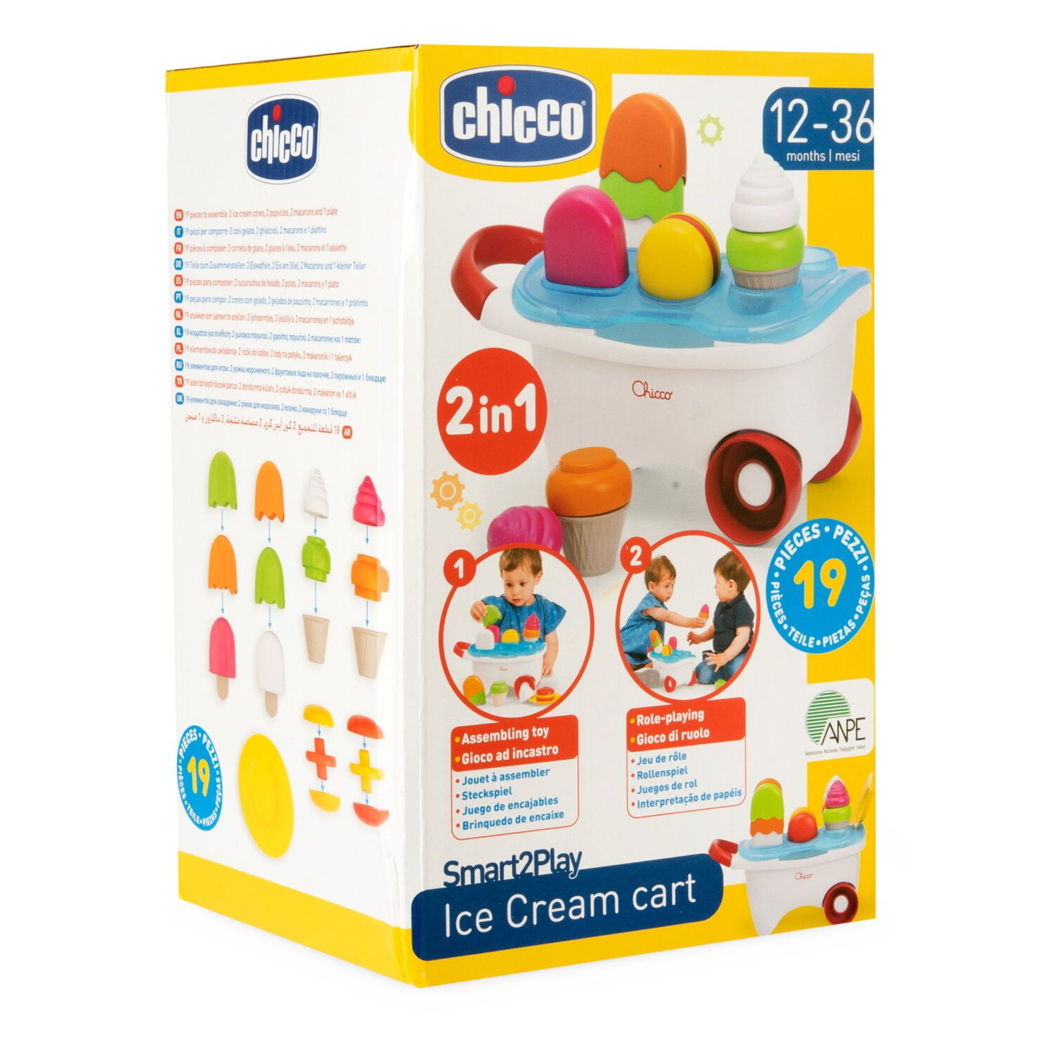 Carretto dei gelati smart2play – gioco educativo, 12-36 mesi - chicco - Chicco