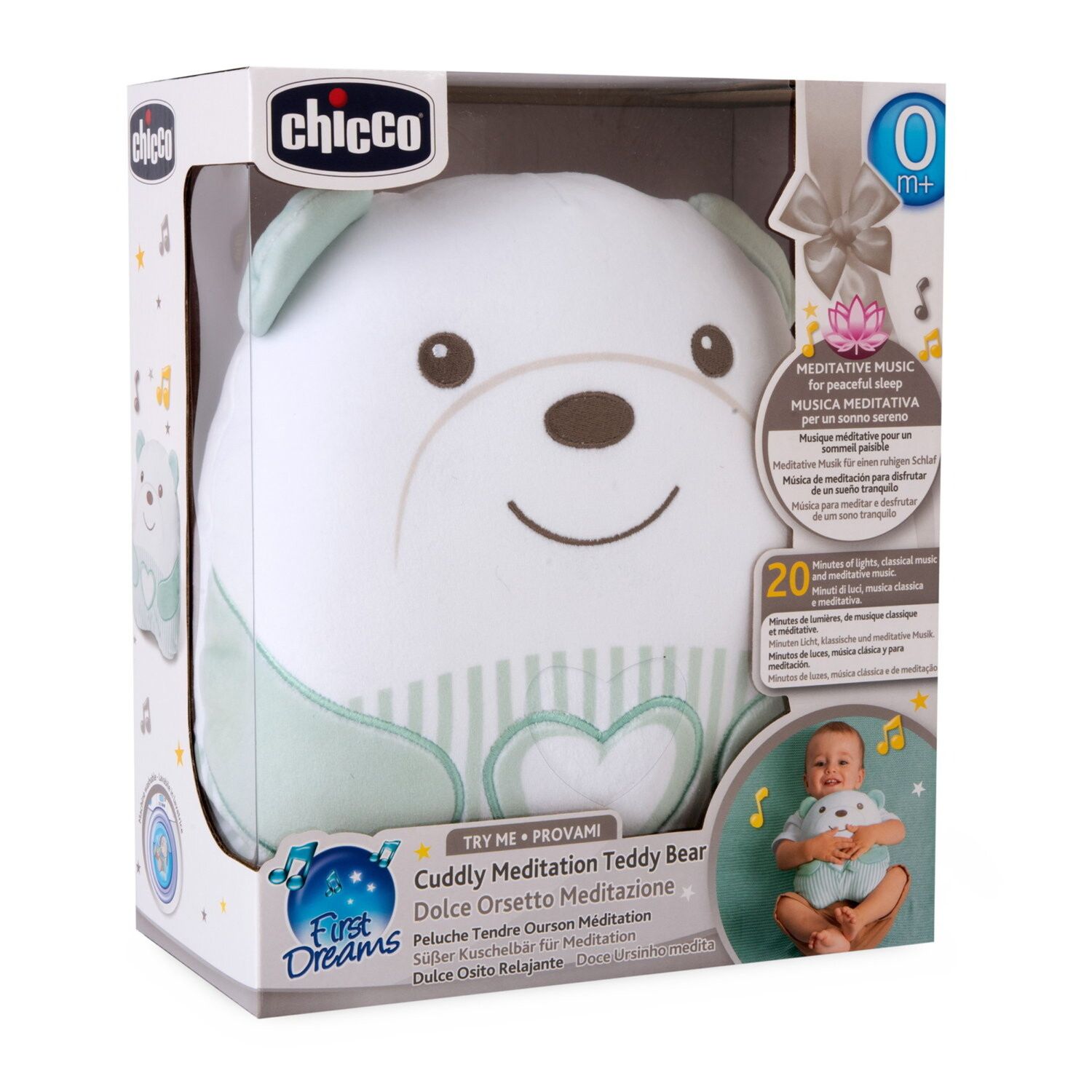 Orsetto sweet heart neutro – peluche first dreams, 0+ mesi - chicco - Chicco
