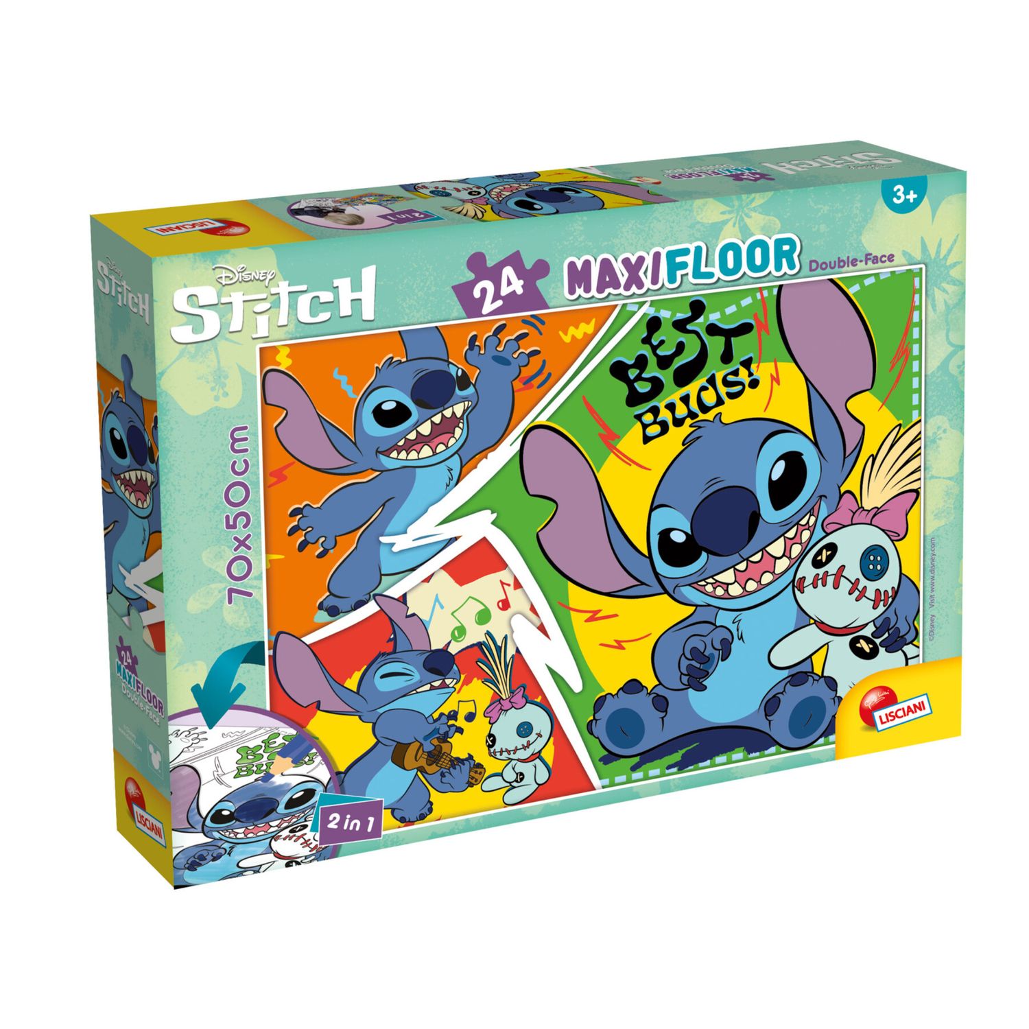 Puzzle df maxi floor 24 lilo & stitch – puzzle da pavimento per bambini - LISCIANI, Disney, Disney Stitch