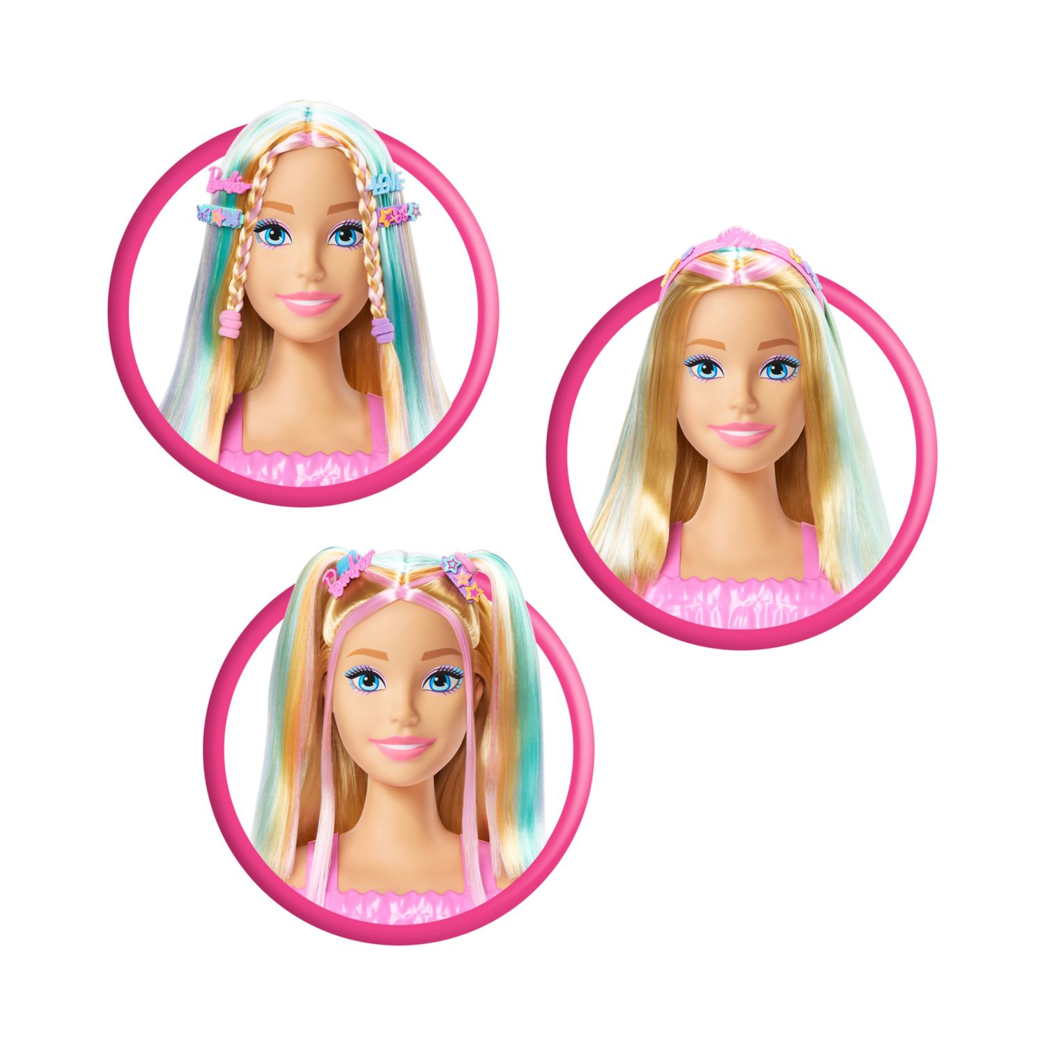 Barbie - testa pettinabile deluxe, capelli biondi con oltre 20 accessori per acconciature - Barbie