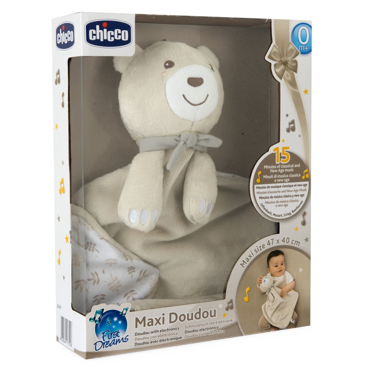 Maxi doudou neutro – peluche first dreams, 0+ mesi - chicco - Chicco