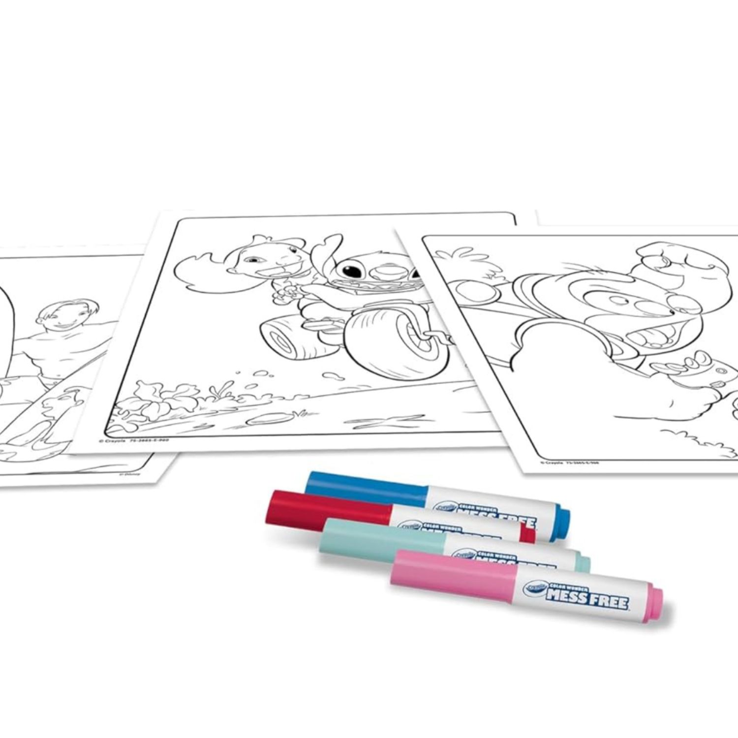 Color wonder coloring set con 18 pagine da colorare e 4 pennarelli - crayola - Disney Stitch