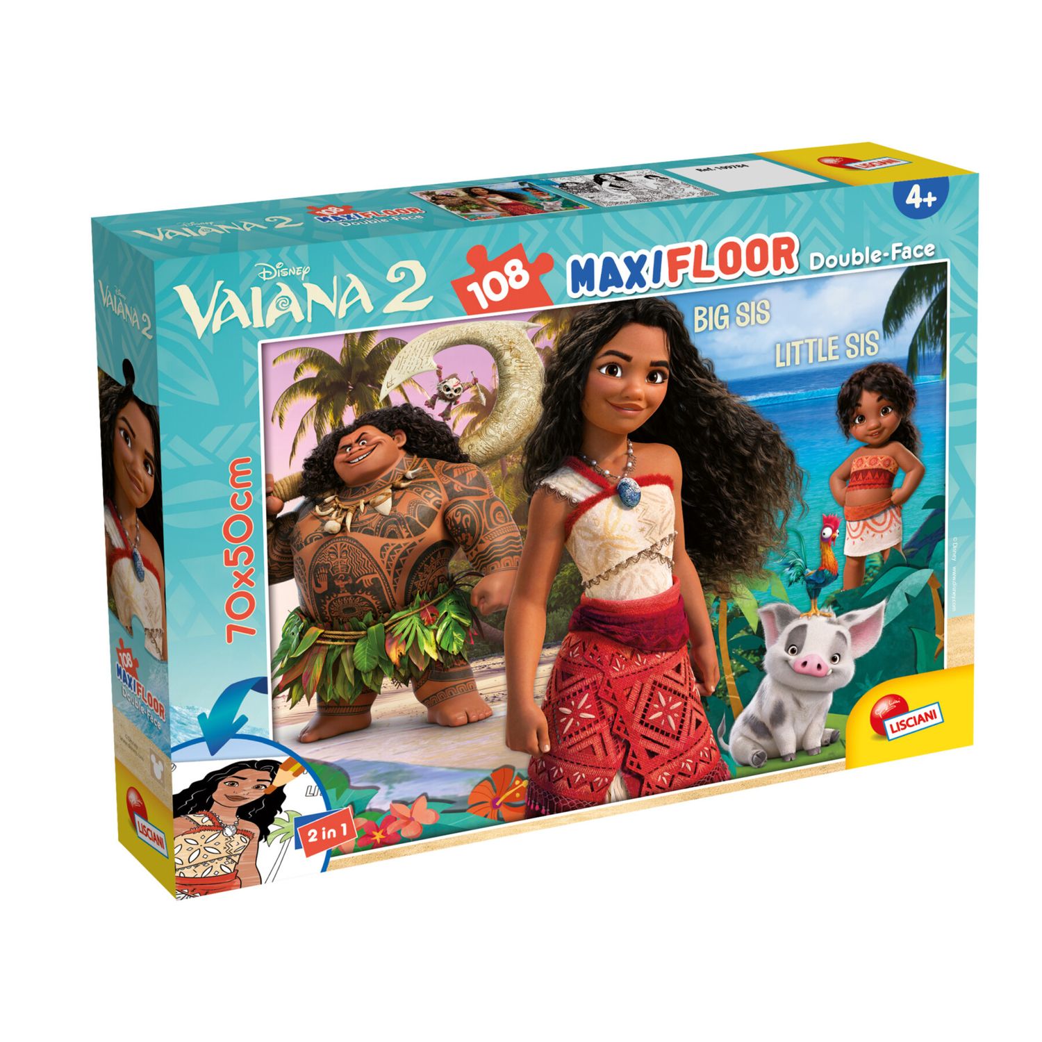 Puzzle df maxi floor 108 oceania 2 – puzzle disney da pavimento con vaiana e amici - LISCIANI, Disney