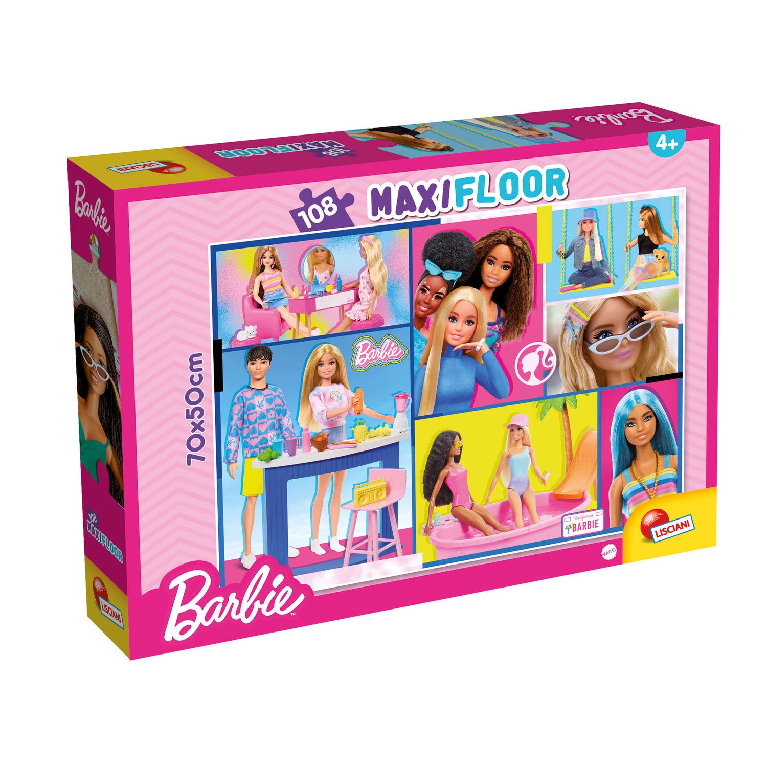 Barbie puzzle maxi floor 108 – gioco di puzzle con le iconiche bambole barbie - LISCIANI, Barbie