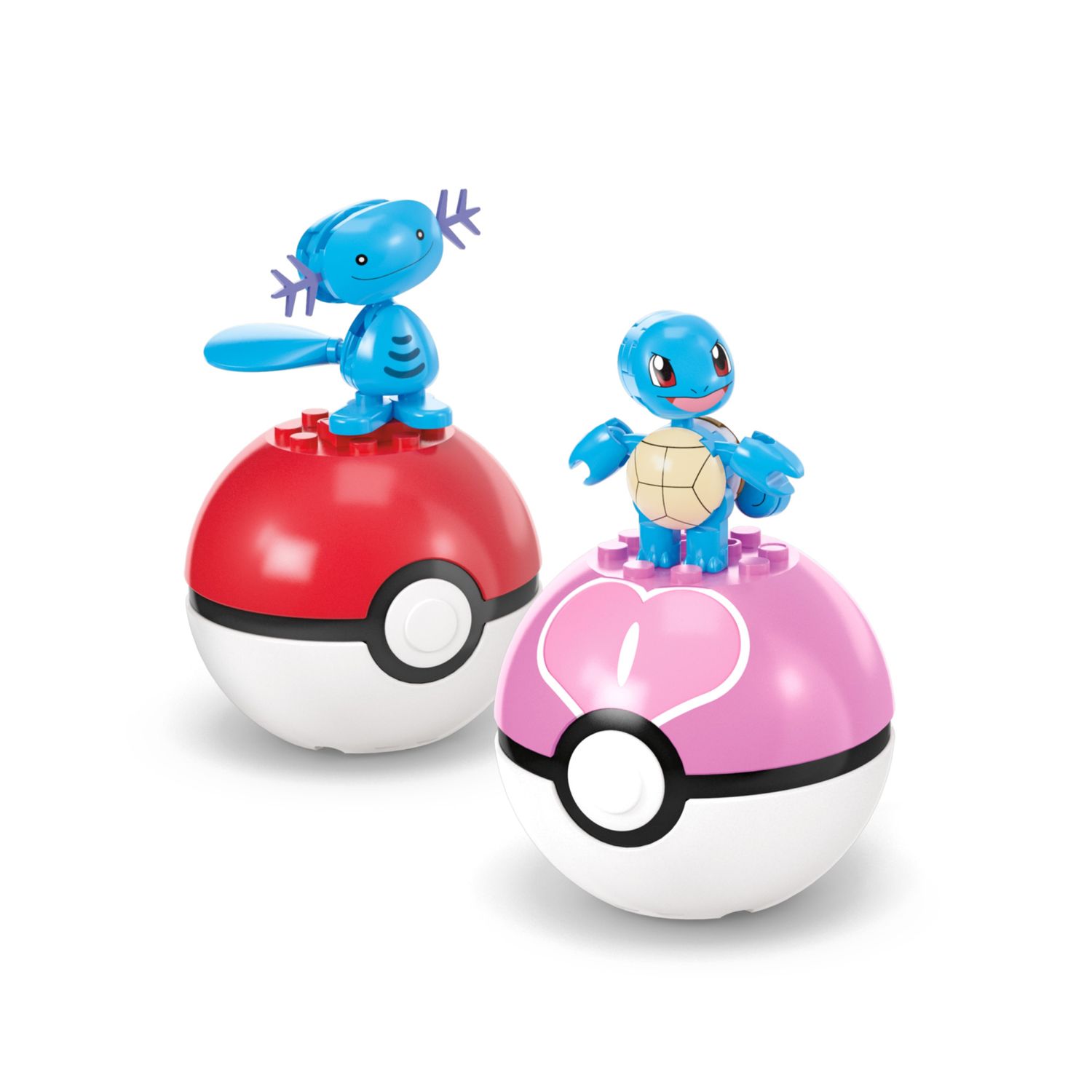 Mega pokémon - squadra di tipo acqua, set da costruire con 79 pezzi, include include 4 pokémon e 4 pokéball - POKEMON