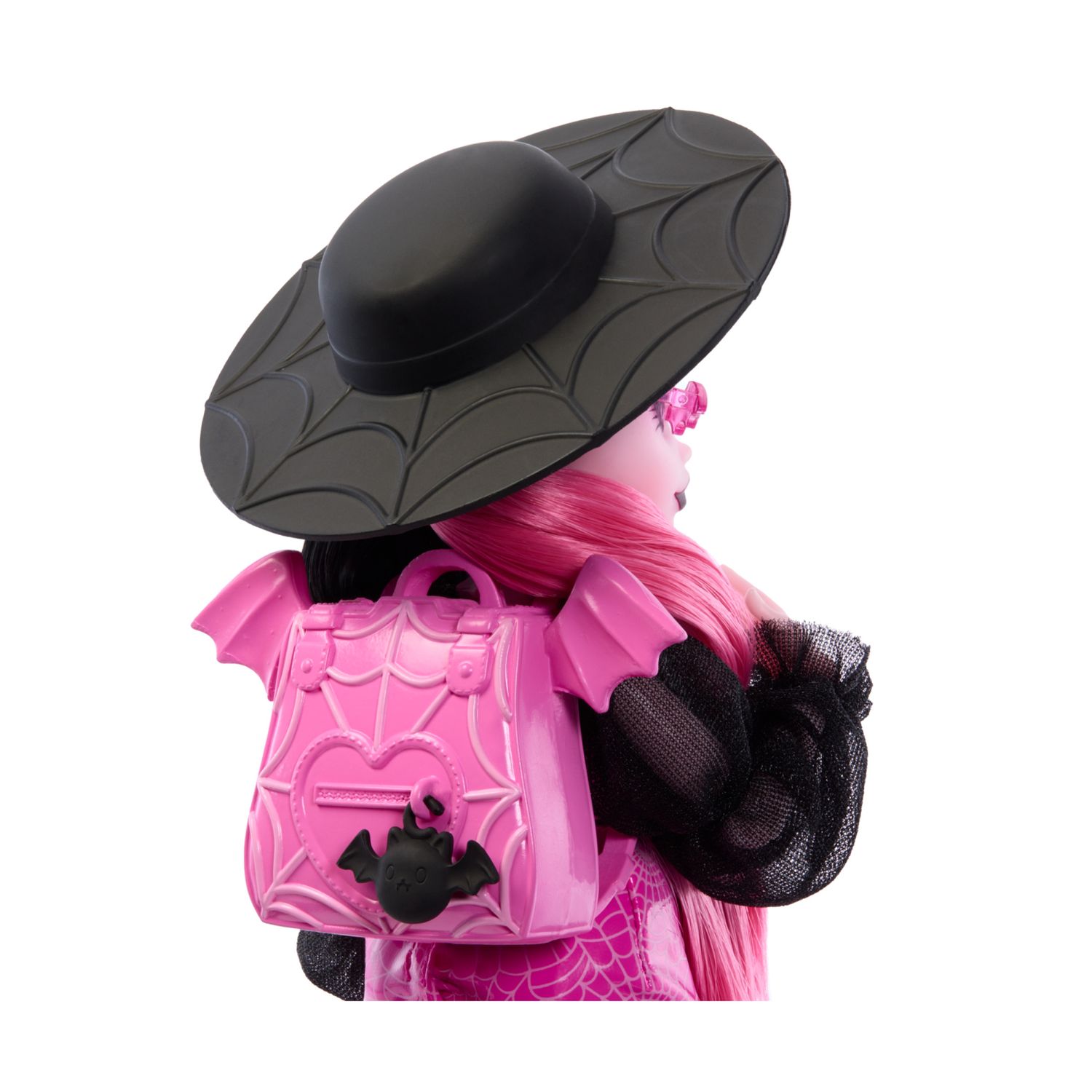 Monster high - draculaura, bambola dal look mostruoso con gatto-pipistrello conte favoloso e accessori inclusi - Monster High