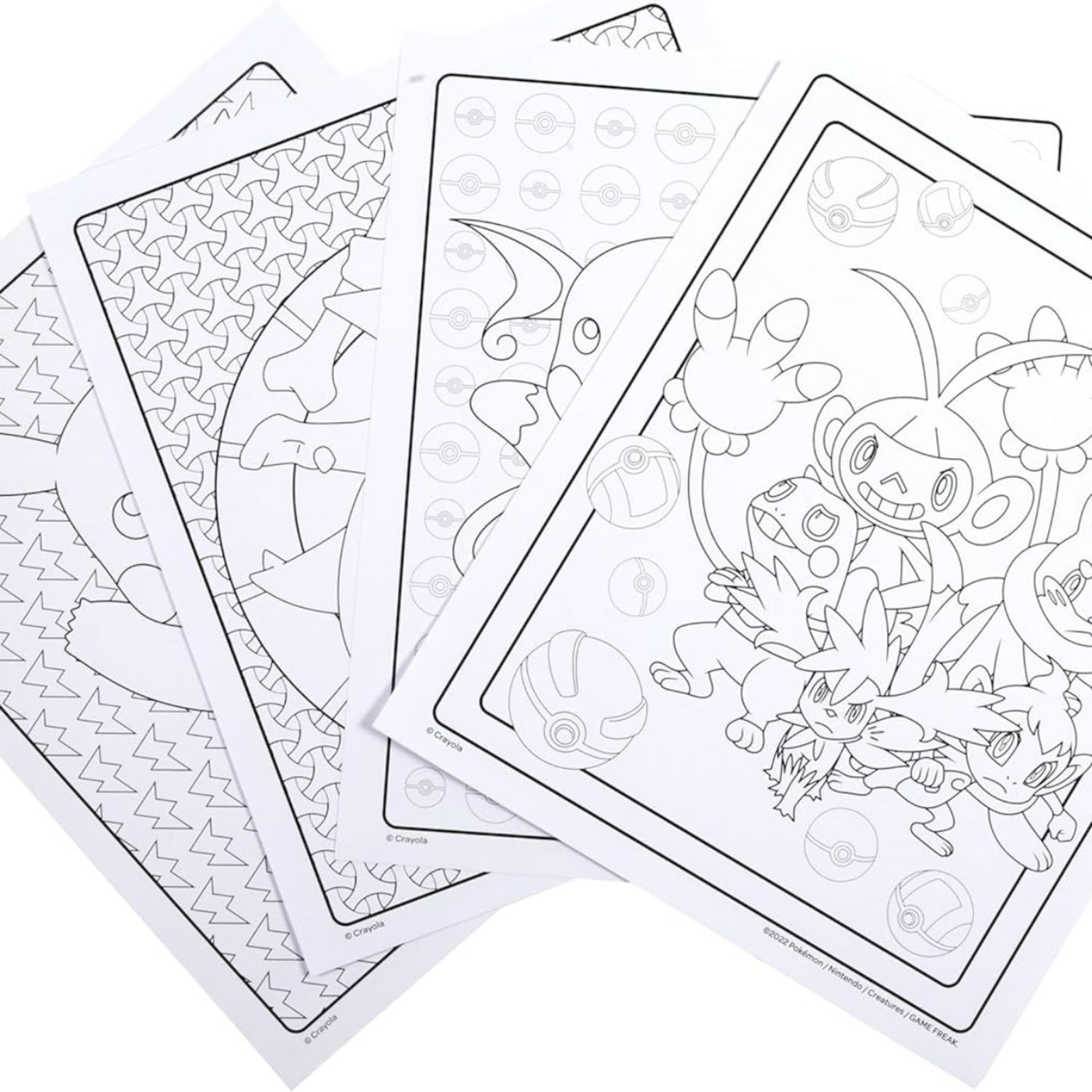 Crayola - album da colorare con sticker pokemon, 32 pagine divertenti e 4 fogli di adesivi inclusi, 04-2740 - POKEMON