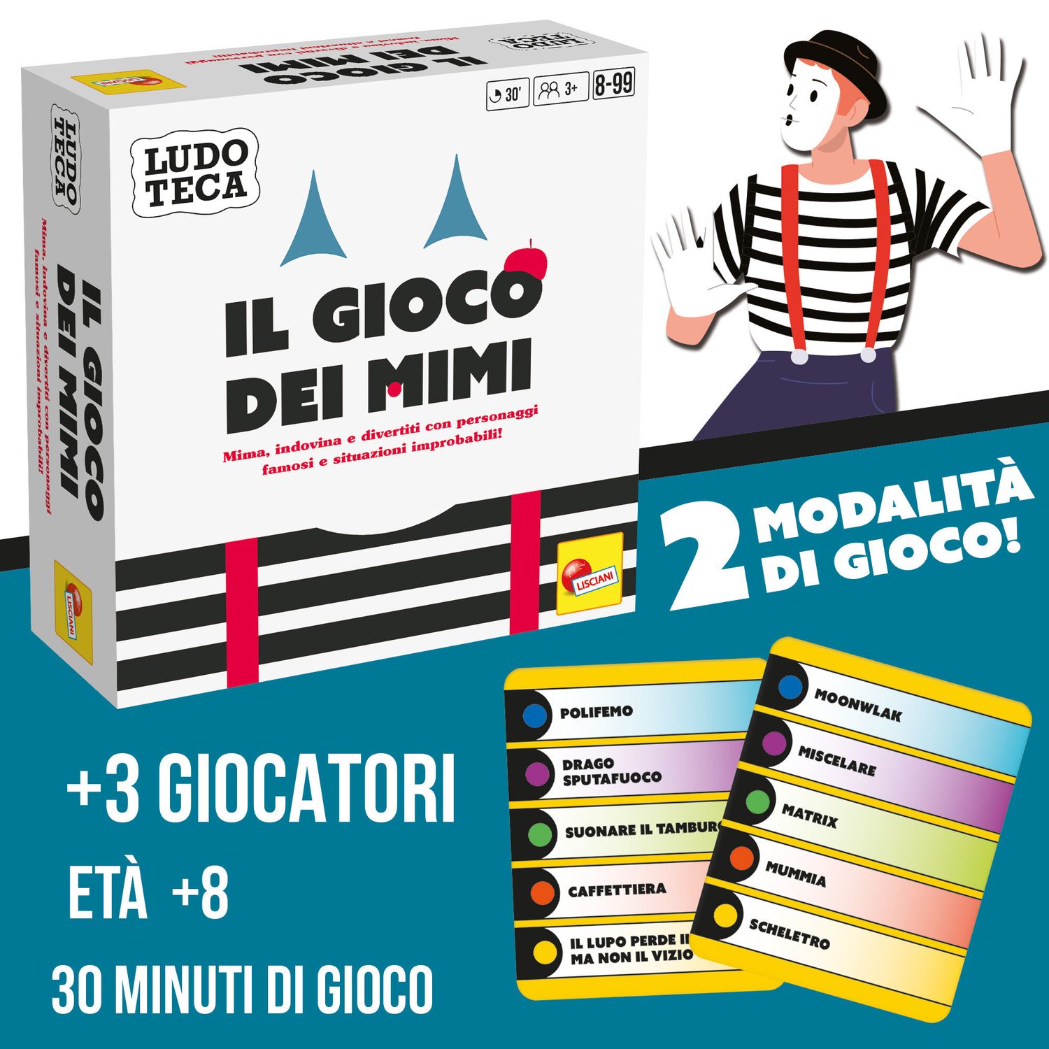 Ludoteca pocket il gioco dei mimi – sfida amici e famiglia con le imitazioni - LISCIANI