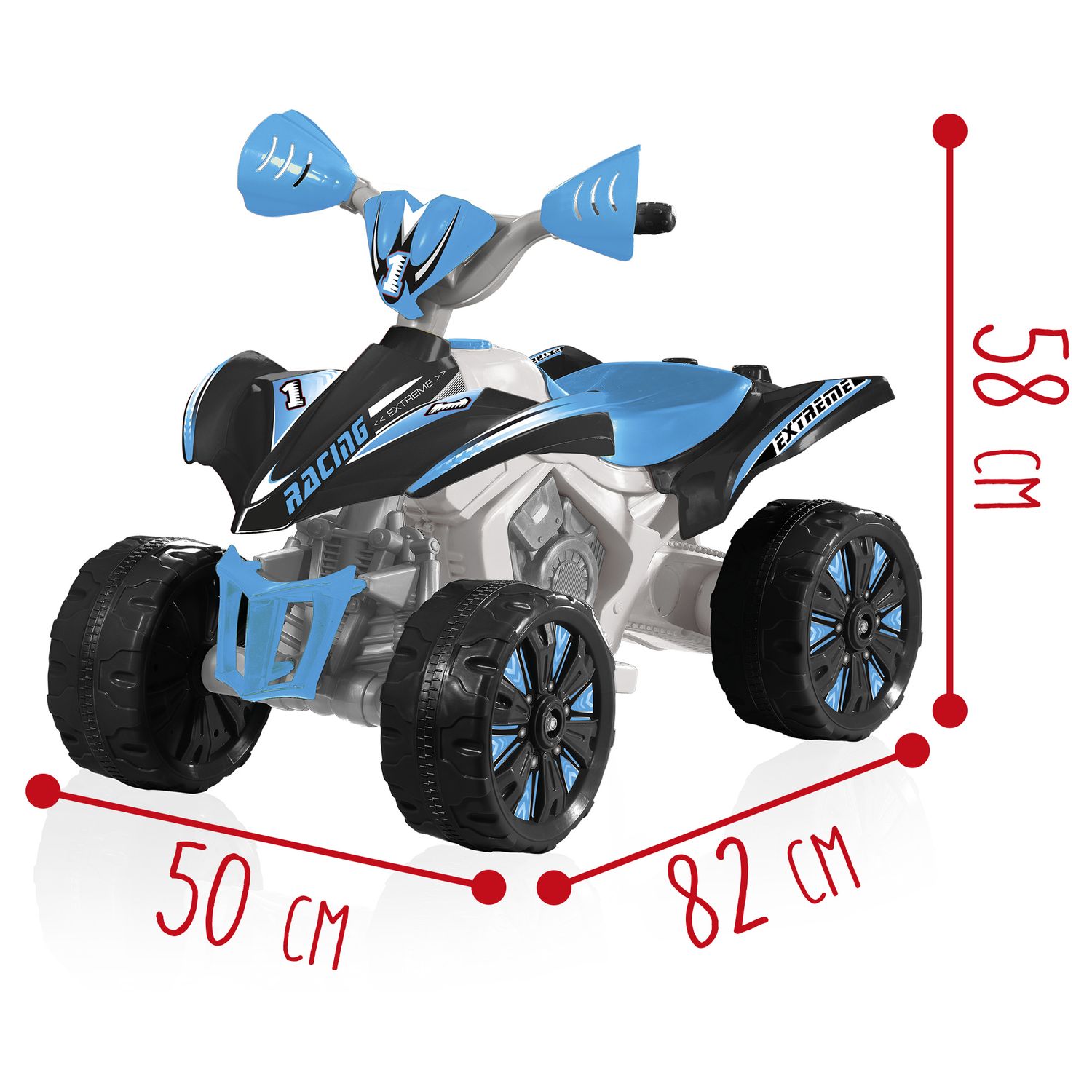 Quad elettrico 6v per bambini con acceleratore a pedale e ruote antiscivolo - SUN&SPORT