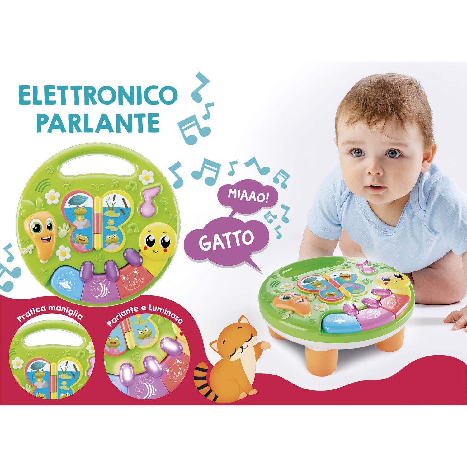 Carotina mini tavolino educativo animali – gioco da tavolo educativo baby - LISCIANI
