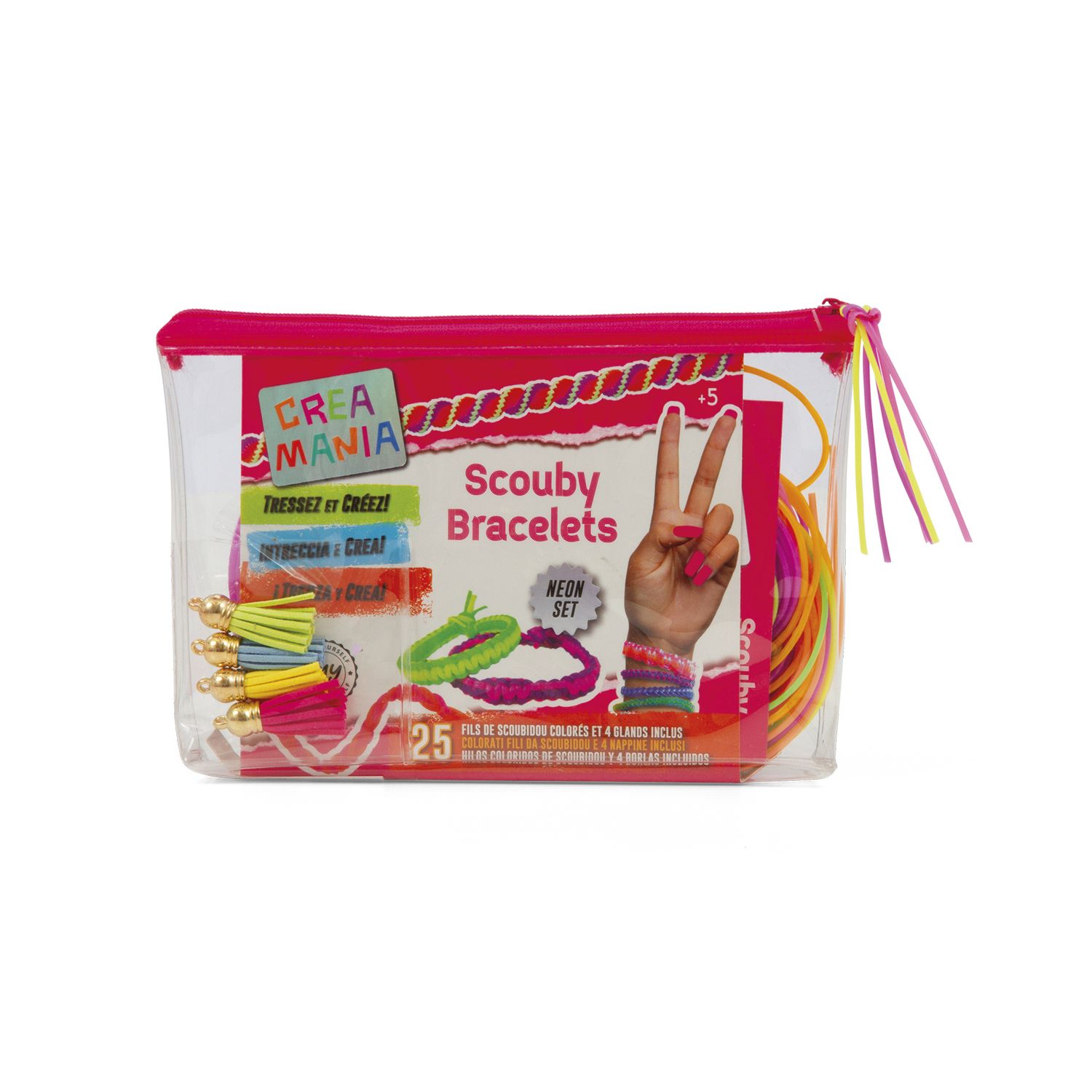 Bustina assortita con 25 braccialetti scouby - crea mania - 