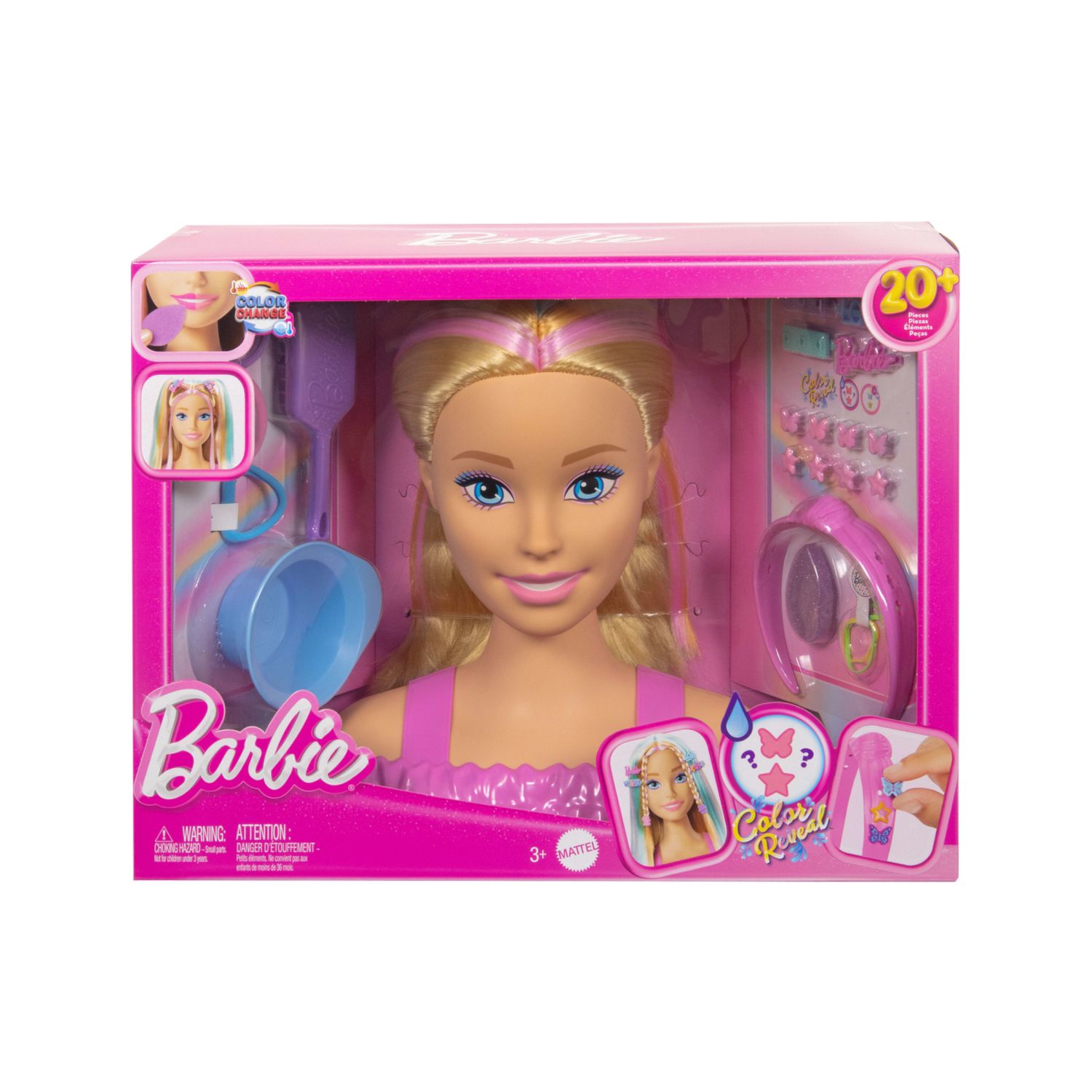 Barbie - testa pettinabile deluxe, capelli biondi con oltre 20 accessori per acconciature - Barbie