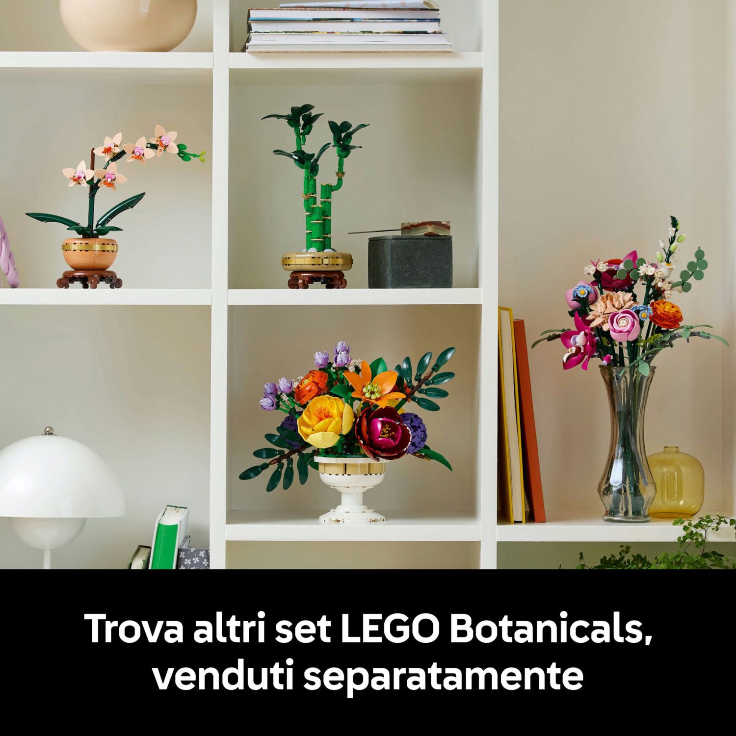 Lego icons botanicals 10345 composizione floreale - 14 fiori finti, kit adulti - LEGO ICONS BOTANICAL, Lego
