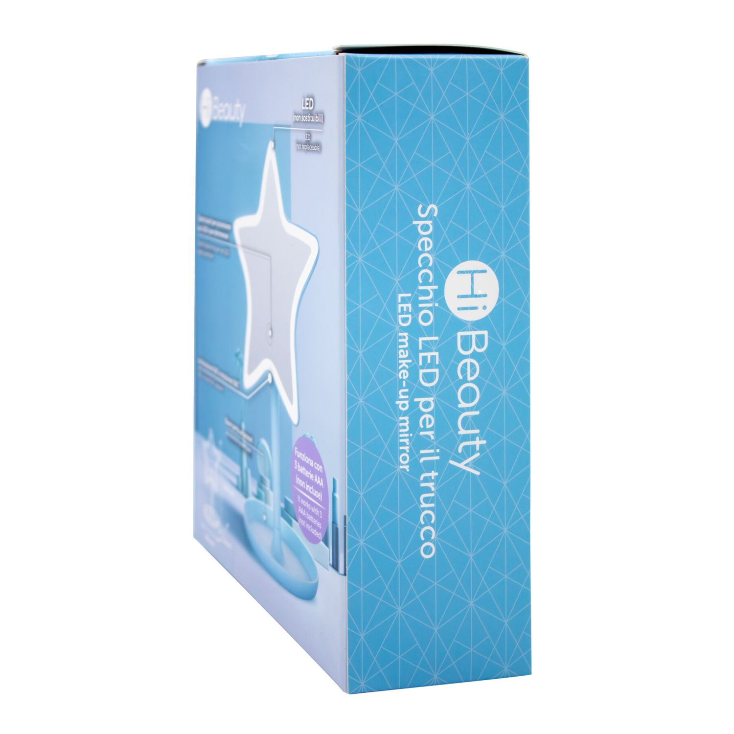 Specchio led make up a forma di stella – specchio luminoso dal design stellare - IBS