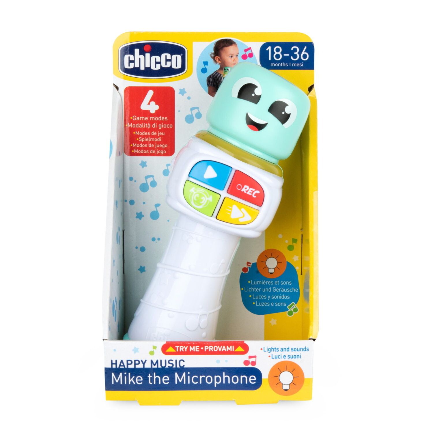 Mike il microfono – happy music, 18-36 mesi - chicco - Chicco