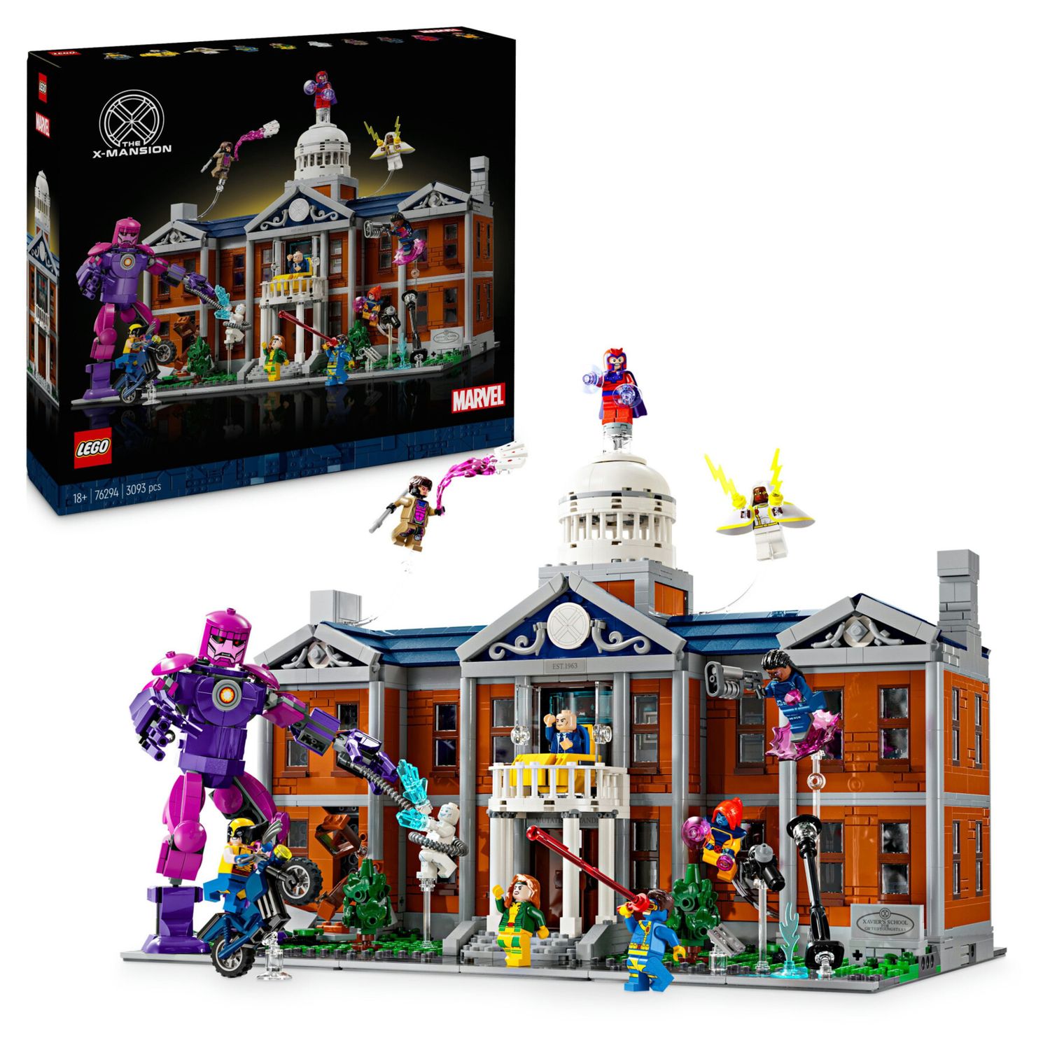 Lego marvel 76294 x-men: x-mansion, kit di modellismo adulti, modellino da costruire con 10 personaggi, regalo uomo o donna - LEGO SUPER HEROES, Lego