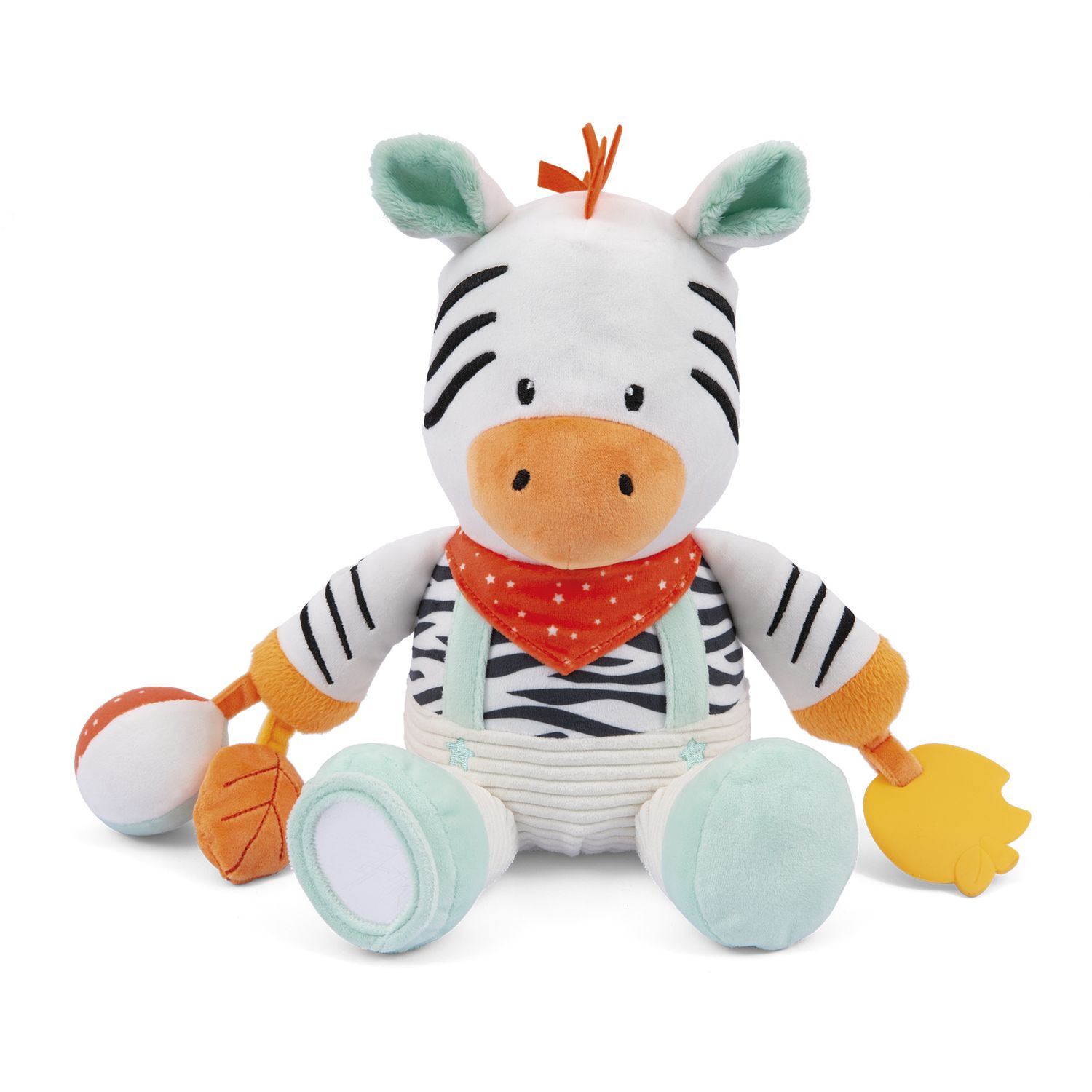 Peluche zebra zaki attività 25 cm - baby smile - BABY SMILE