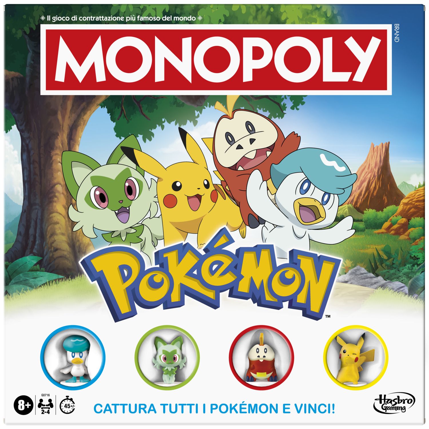 Monopoly pokémon edition – gioco da tavolo per 2-4 giocatori, dai 8 anni in su. perfetto per bambini e fan dei pokémon - 45 min - MONOPOLY