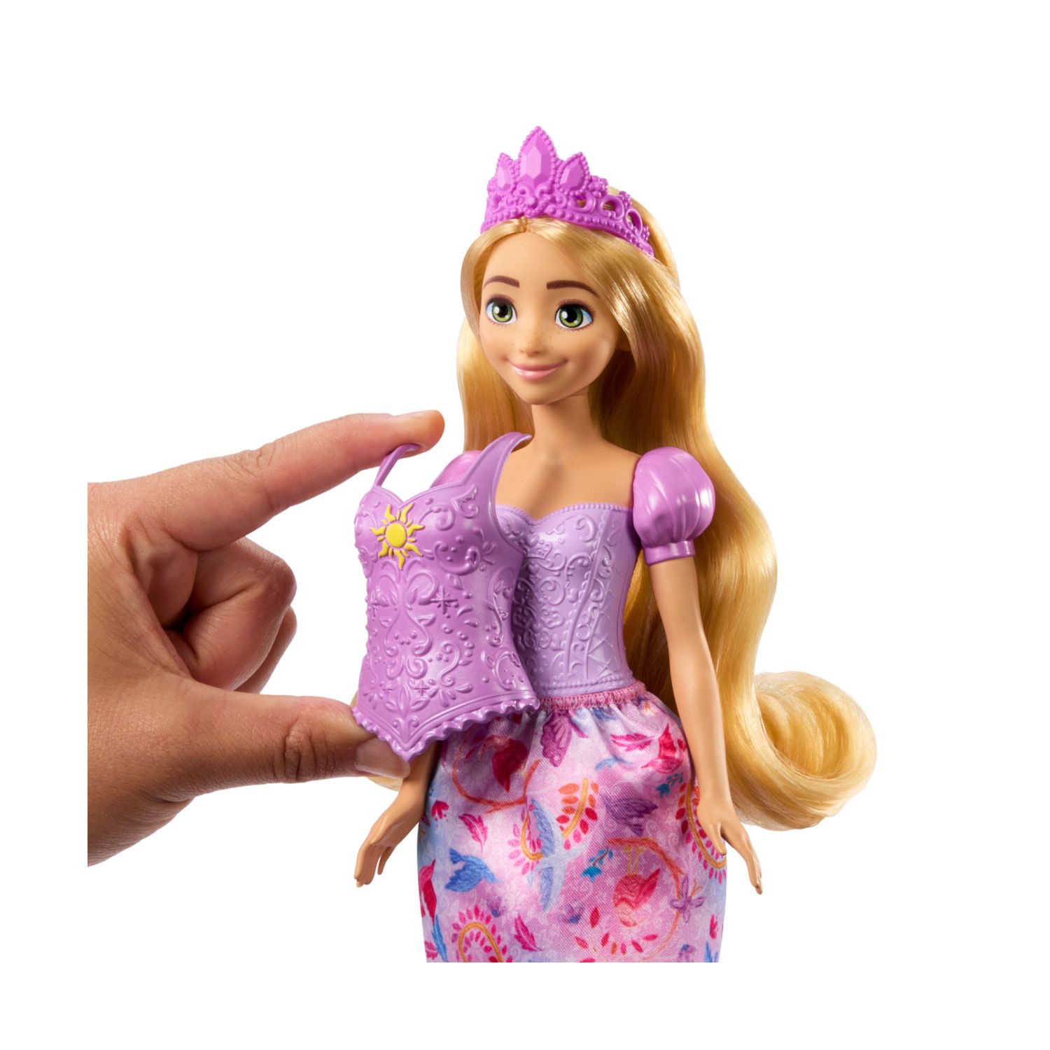 Mattel disney princess - rapunzel 2 storie in 1, bambola alla moda ispirata al film rapunzel con 2 look intercambiabili - DISNEY PRINCESS