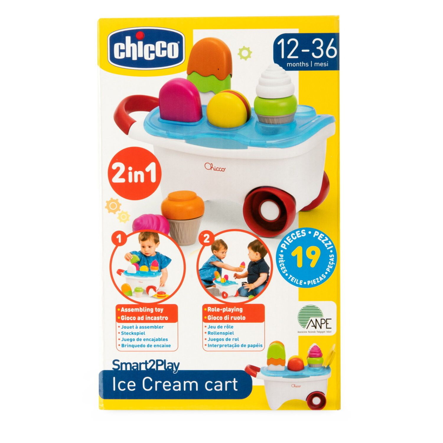 Carretto dei gelati smart2play – gioco educativo, 12-36 mesi - chicco - Chicco