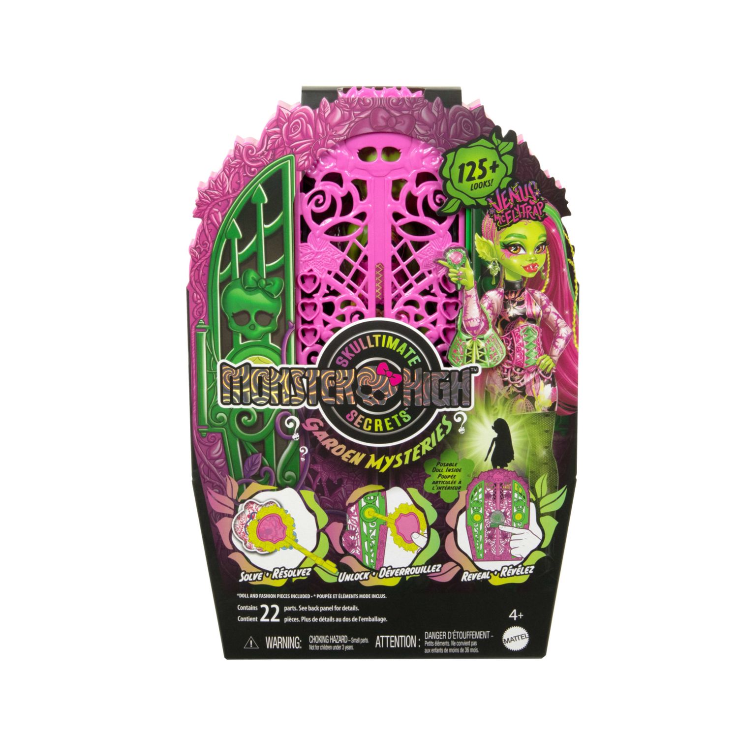 Monster high - venus mcflytrap e i misteri in giardino, set con bambola e guardaroba, 19 accessori e abiti inclusi - Monster High