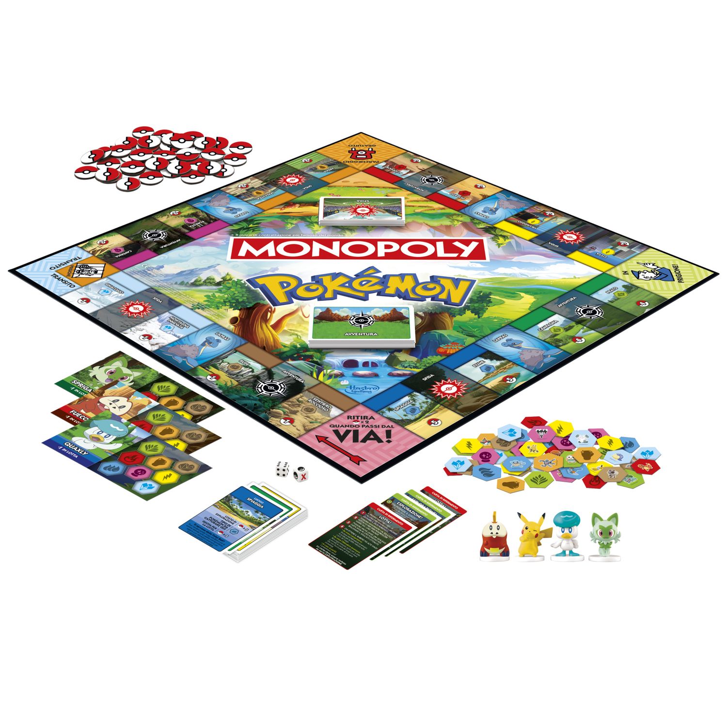Monopoly pokémon edition – gioco da tavolo per 2-4 giocatori, dai 8 anni in su. perfetto per bambini e fan dei pokémon - 45 min - MONOPOLY