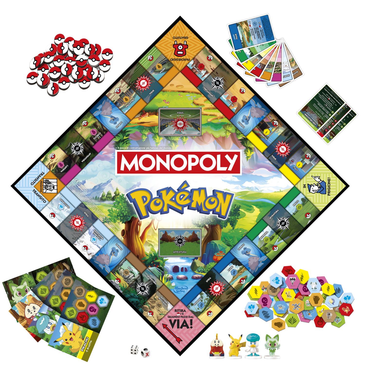 Monopoly pokémon edition – gioco da tavolo per 2-4 giocatori, dai 8 anni in su. perfetto per bambini e fan dei pokémon - 45 min - MONOPOLY