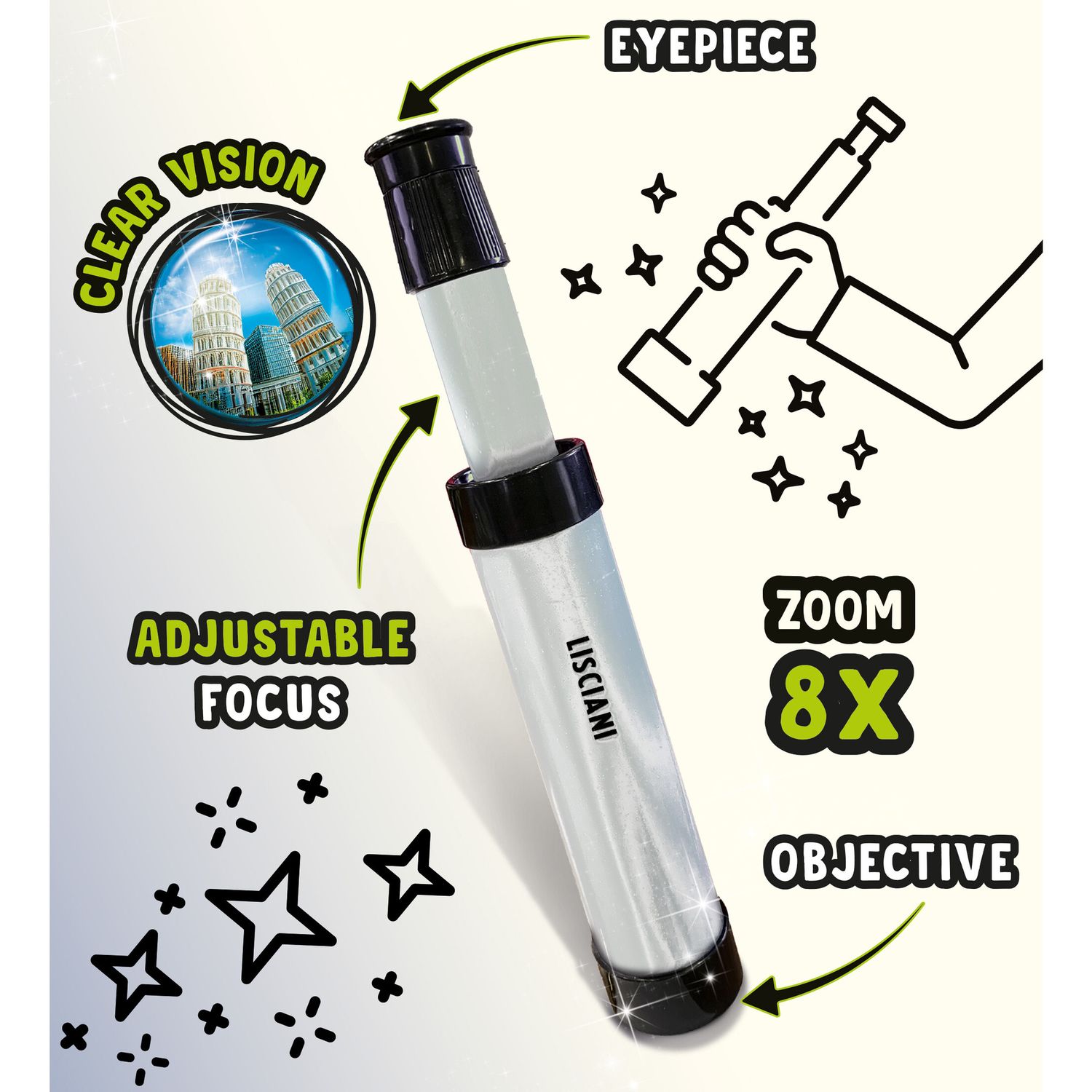 I’m a genius micro-telescopio – strumento scientifico per giovani esploratori - LISCIANI