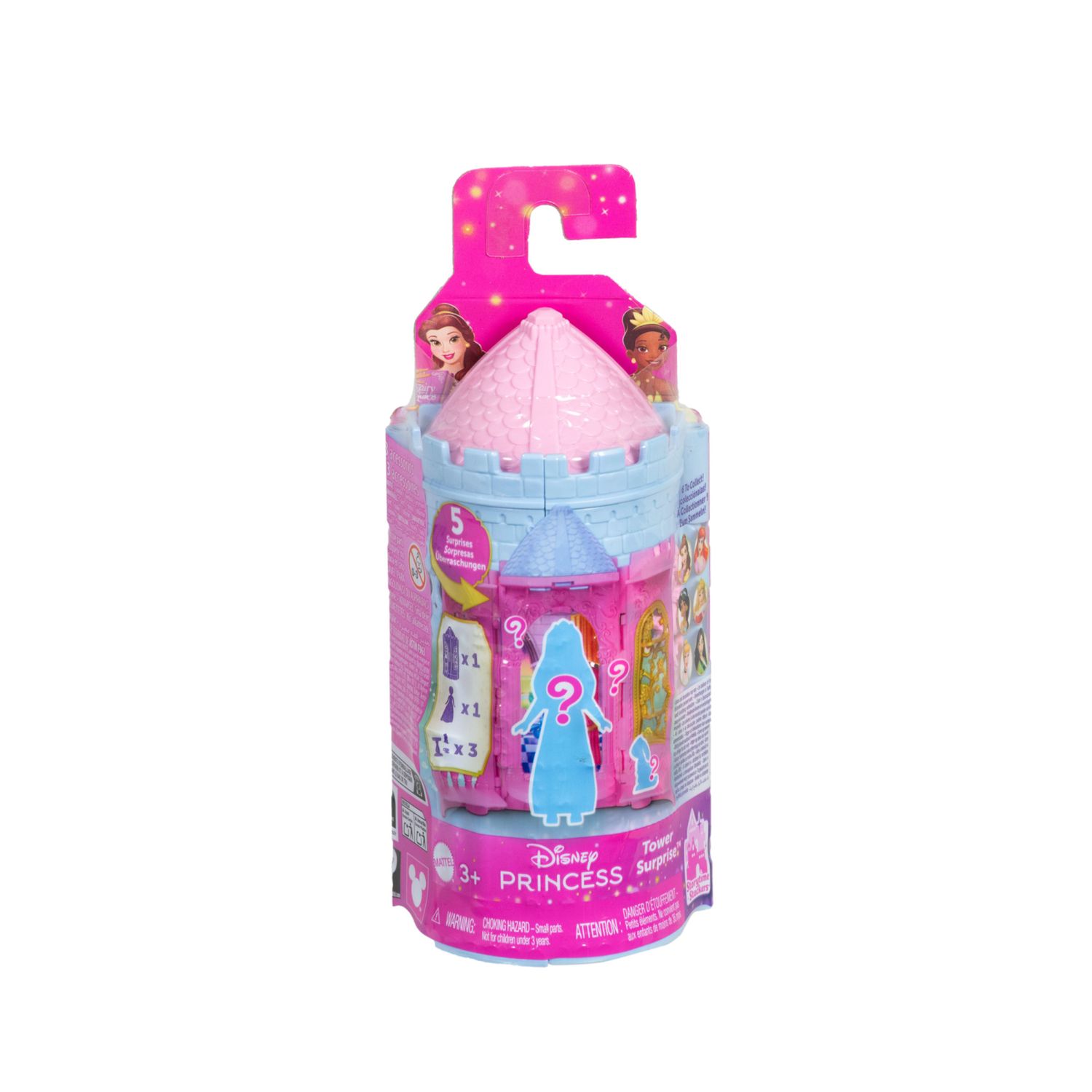 Mattel disney princess - torre a sorpresa, set con mini bambola del mondo disney e accessori a sorpresa inclusi - DISNEY PRINCESS