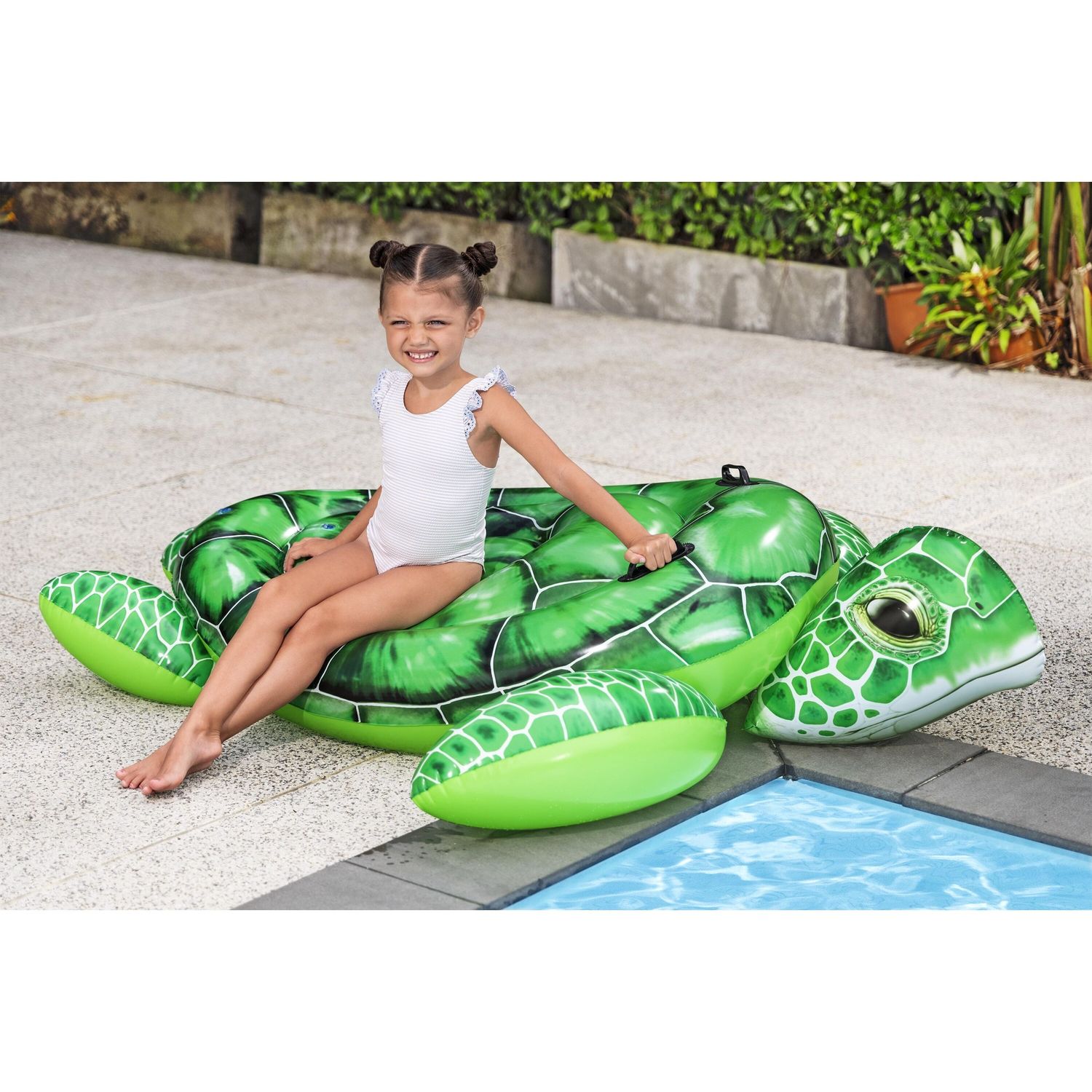 Bestway rider tidal turtle - gonfiabile a forma di tartaruga per bambini - 3+ - Bestway