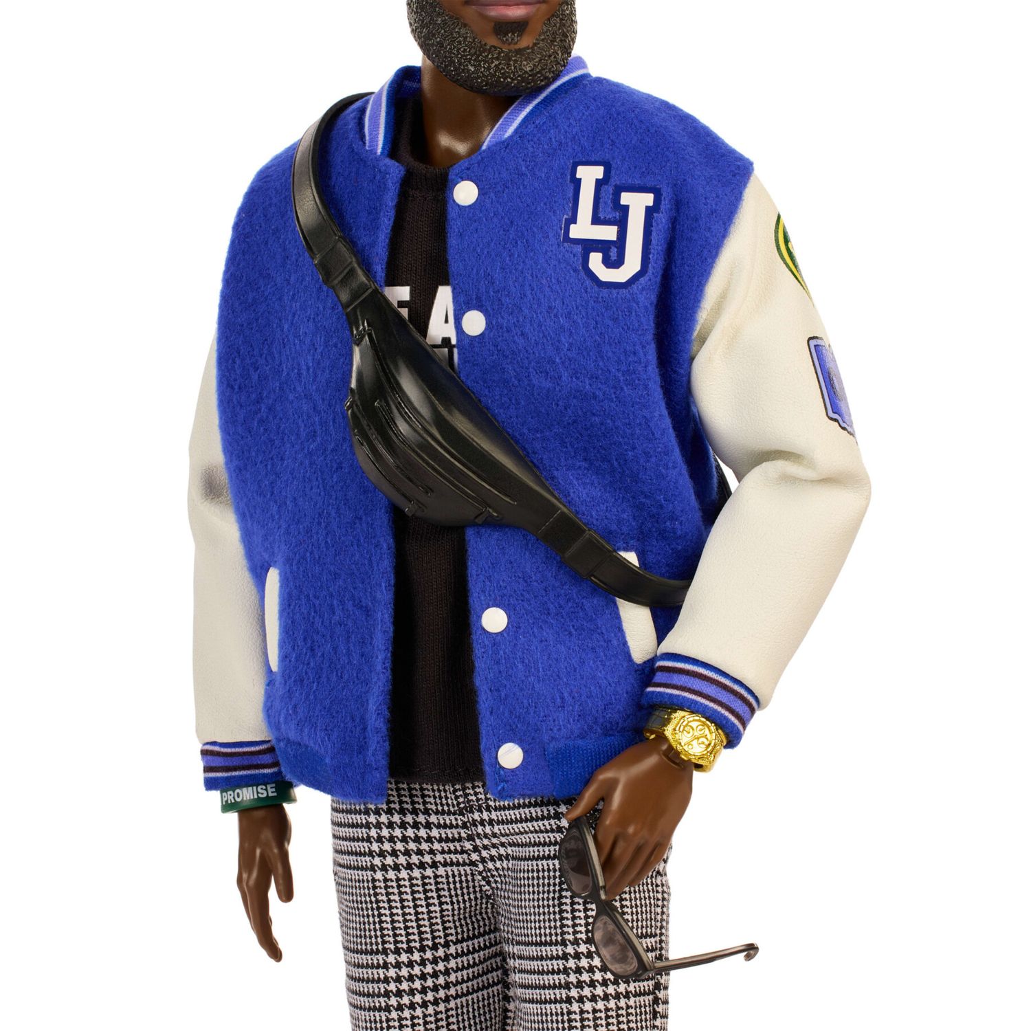 Barbie signature -  lebron james kenbassadors, bambola da collezione del campione nba con giacca in stile college e accessori inclusi - Barbie
