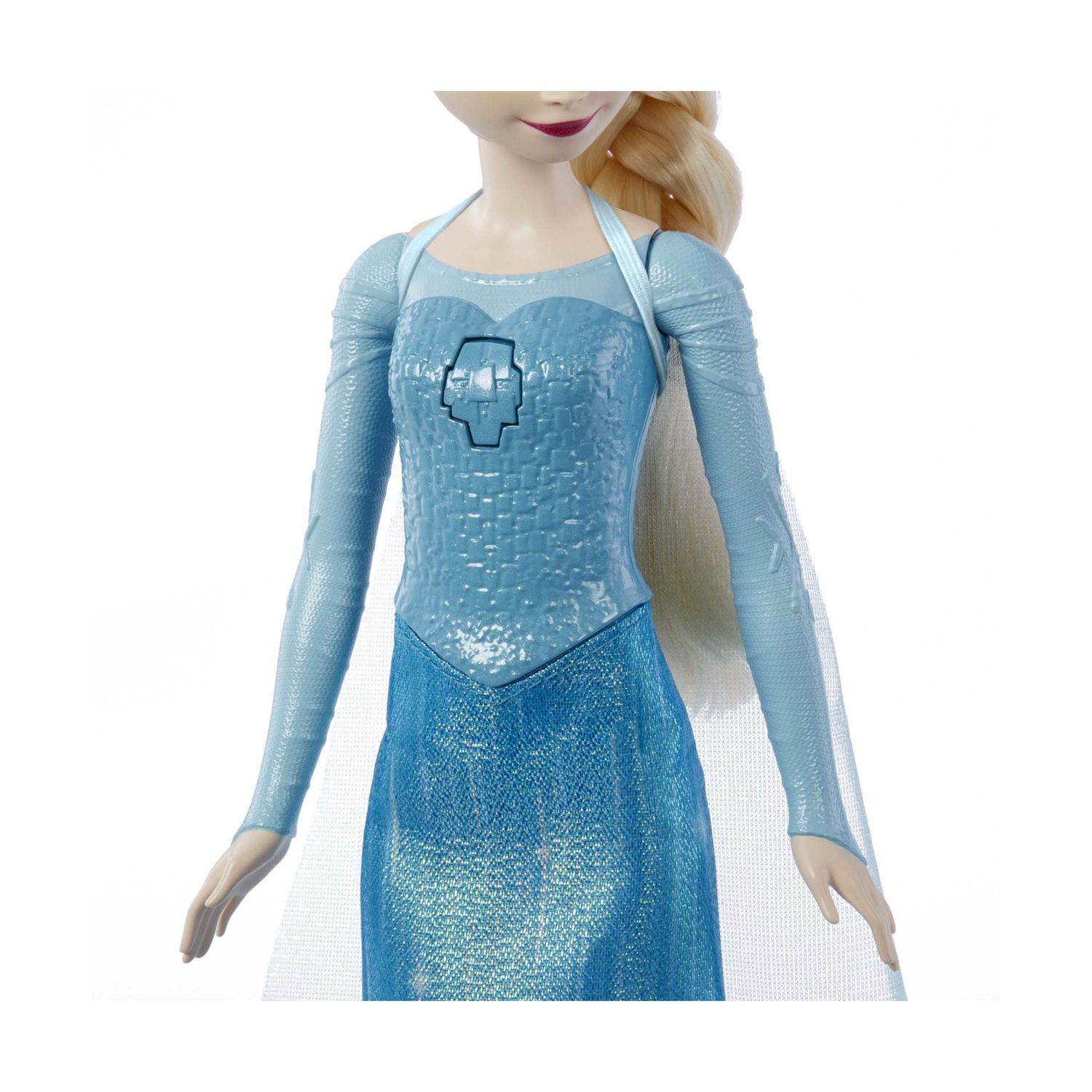 Mattel disney frozen - elsa cantante, bambola bionda con abito turchese che canta la canzone "all'alba sorgerò" - Frozen