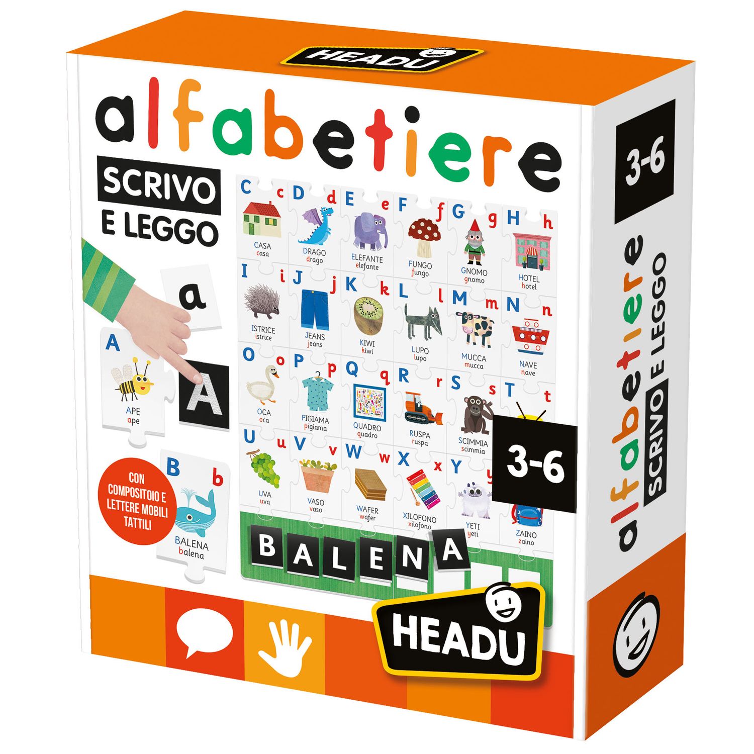 Alfabetiere scrivo e leggo – impara l’alfabeto giocando - prime letture 3+ - HEADU