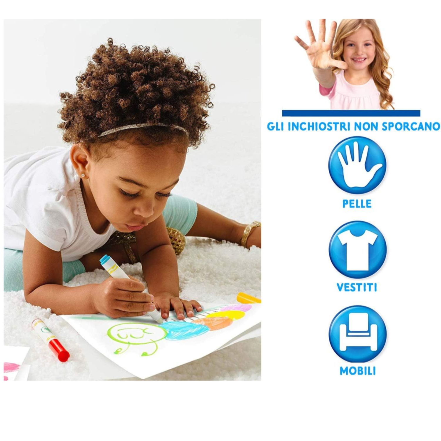 Color wonder, ariel set con 18 pagine da colorare e 4 pennarelli - CRAYOLA