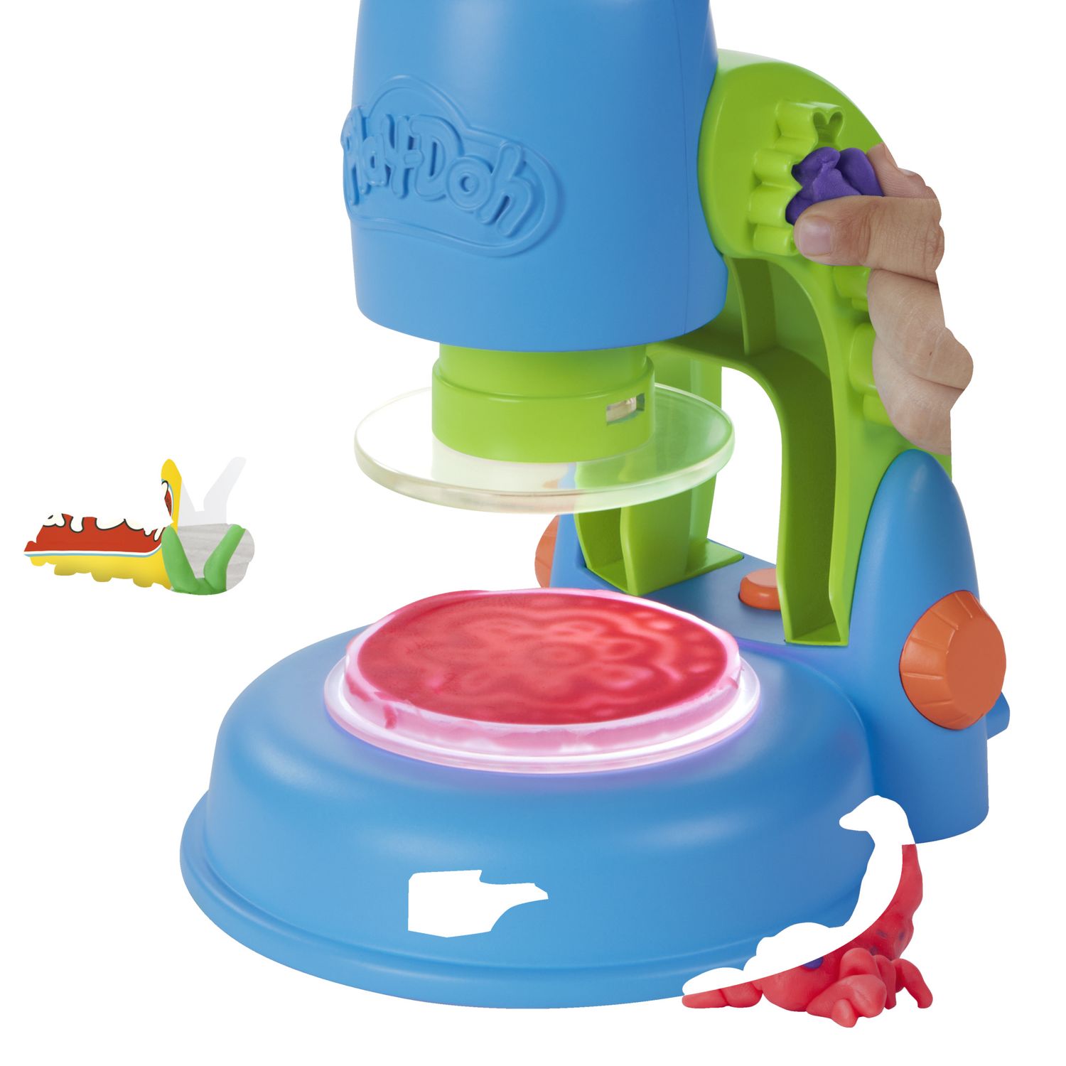 Play-doh microscopio delle meraviglie illumina l'esplorazione scientifica! include 9 accessori e 5 vasetti di pasta modellabile - PLAY-DOH