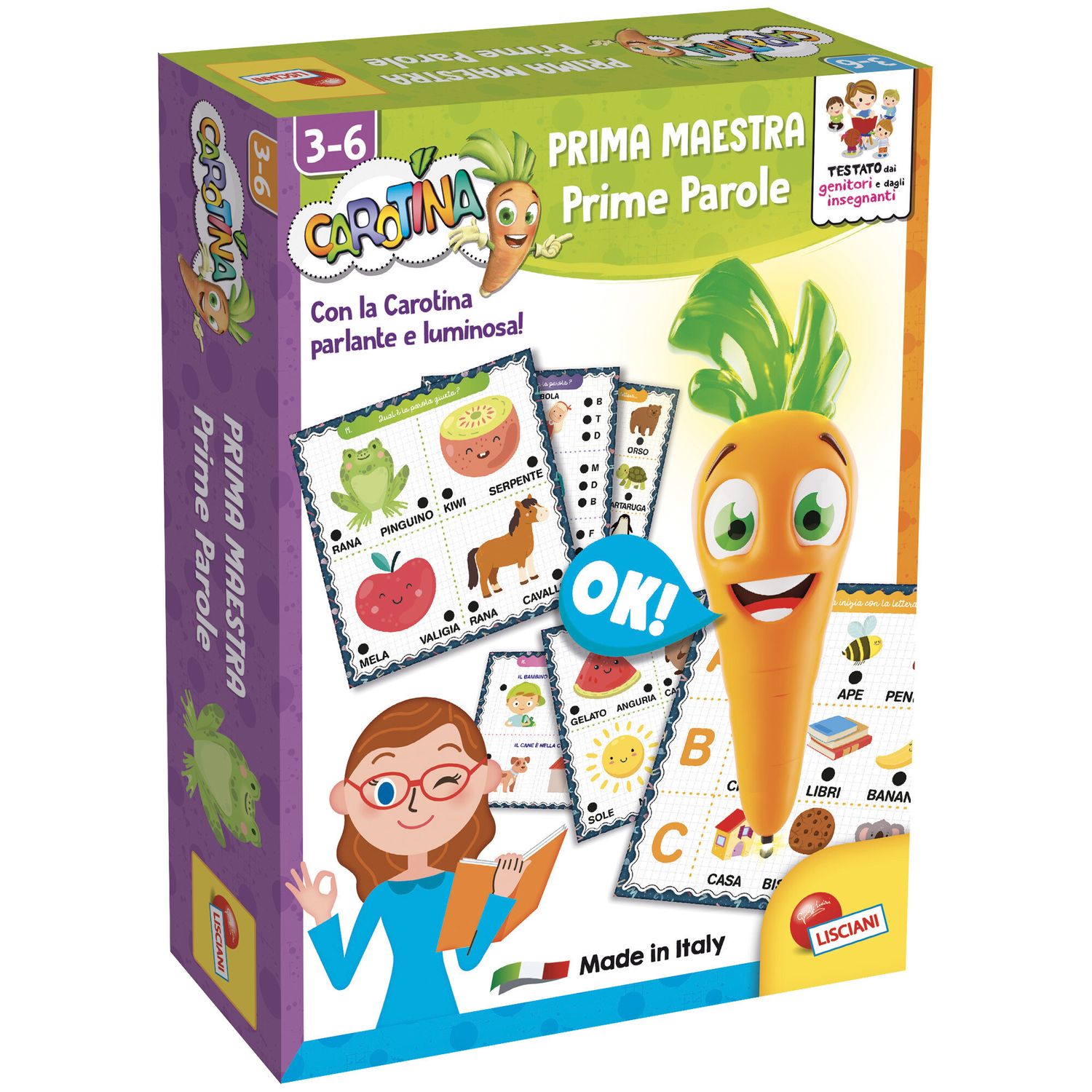 Carotina prima maestra prime parole – schede educative per il linguaggio - LISCIANI