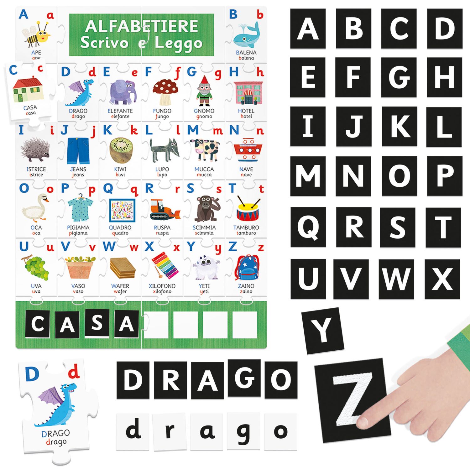 Alfabetiere scrivo e leggo – impara l’alfabeto giocando - prime letture 3+ - HEADU