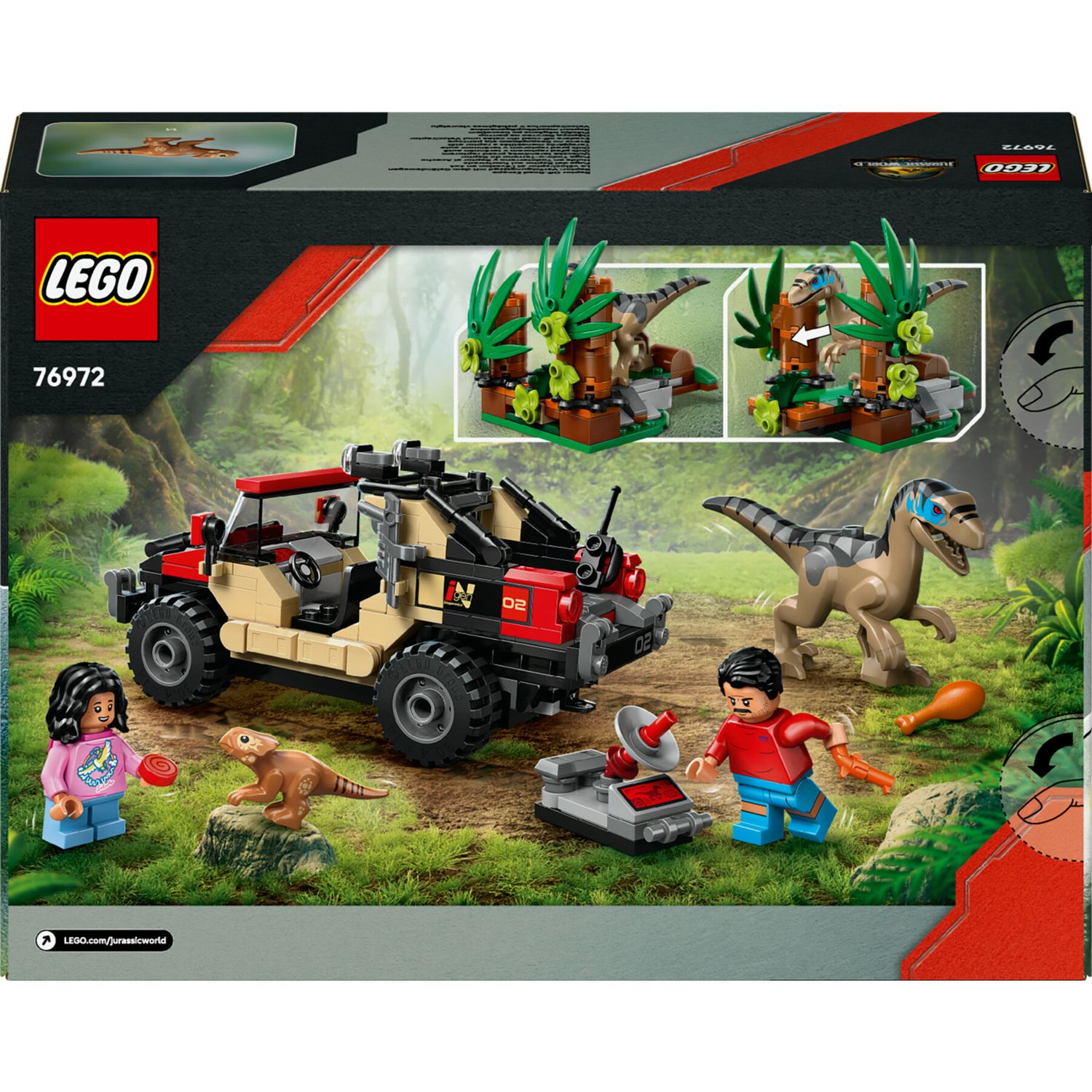 Lego jurassic world – 76972 – fuga dal raptor in fuoristrada - Jurassic World, LEGO JURASSIC WORLD, Lego
