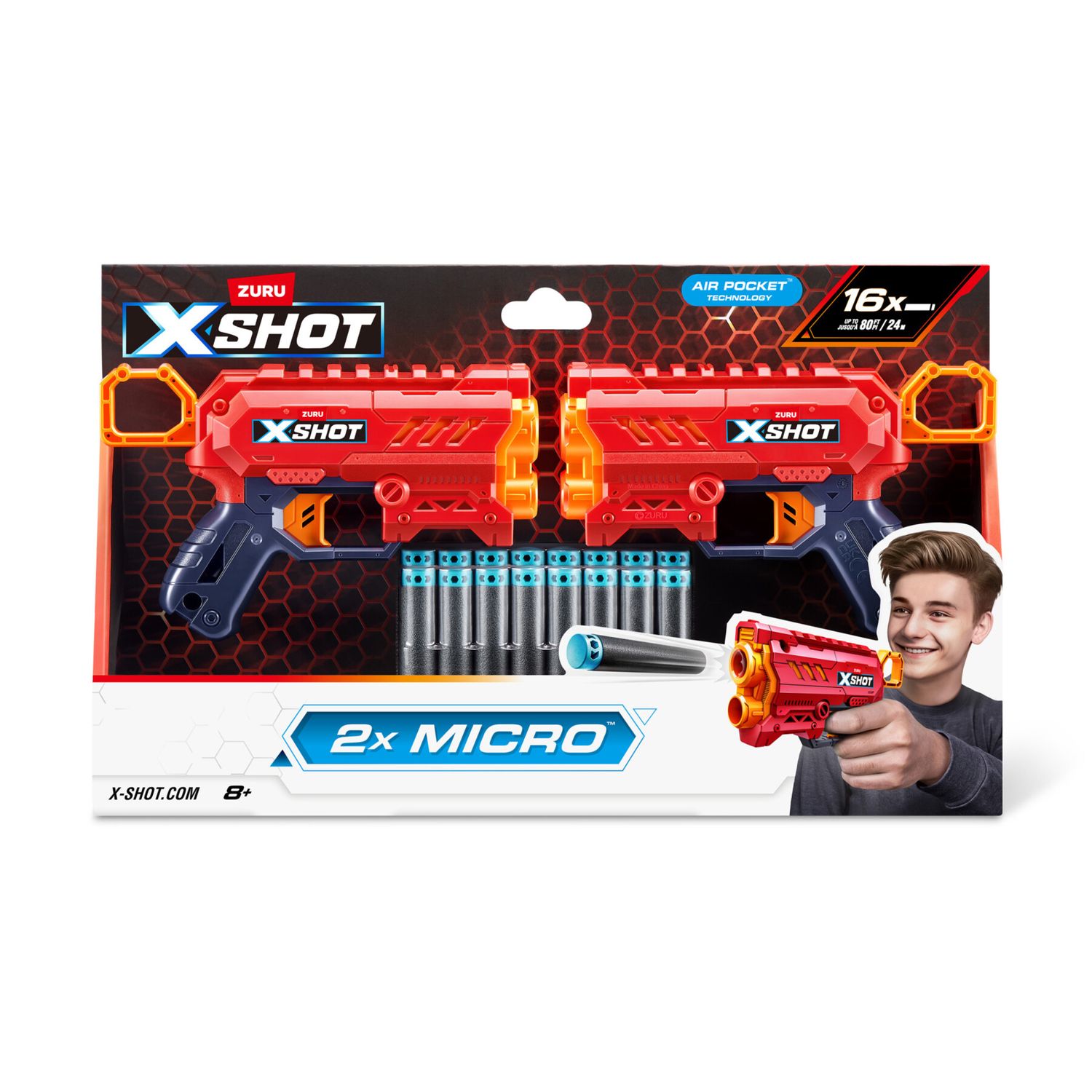 X shot mirco 2 pack: doppia confezione blaster compatti - X-SHOT