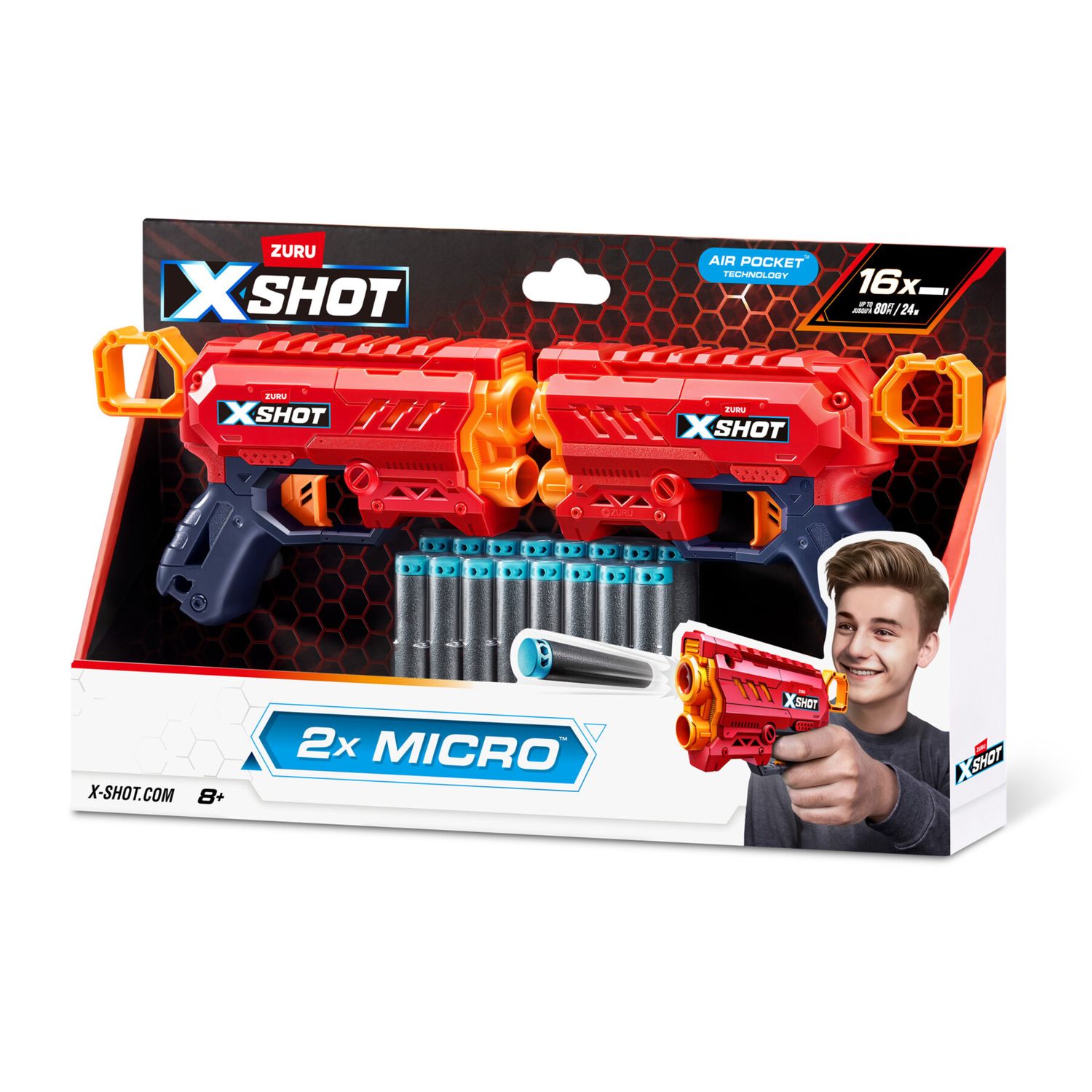 X shot mirco 2 pack: doppia confezione blaster compatti - X-SHOT