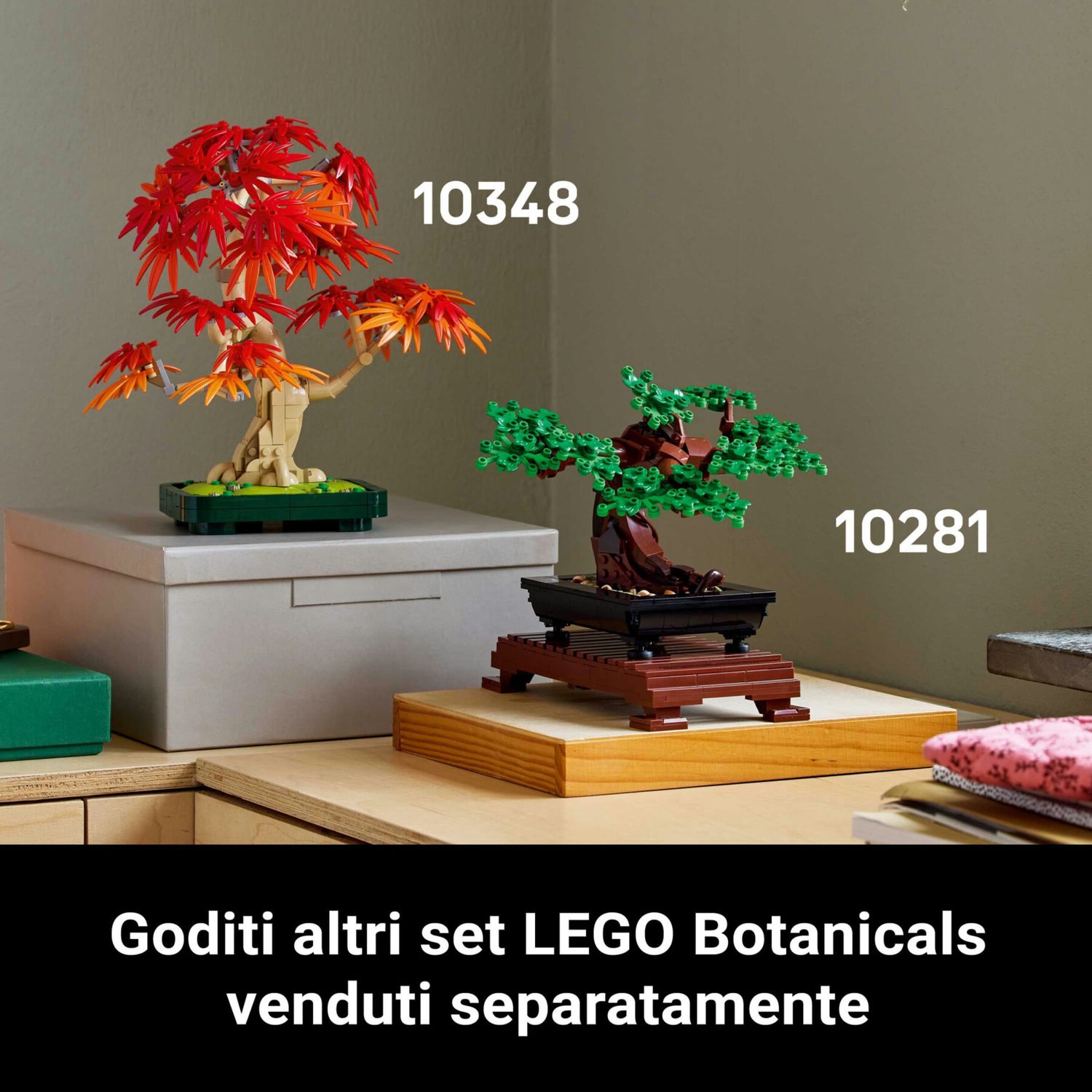 Lego botanicals 10348 bonsai acero rosso: pianta artificiale adulti - Lego