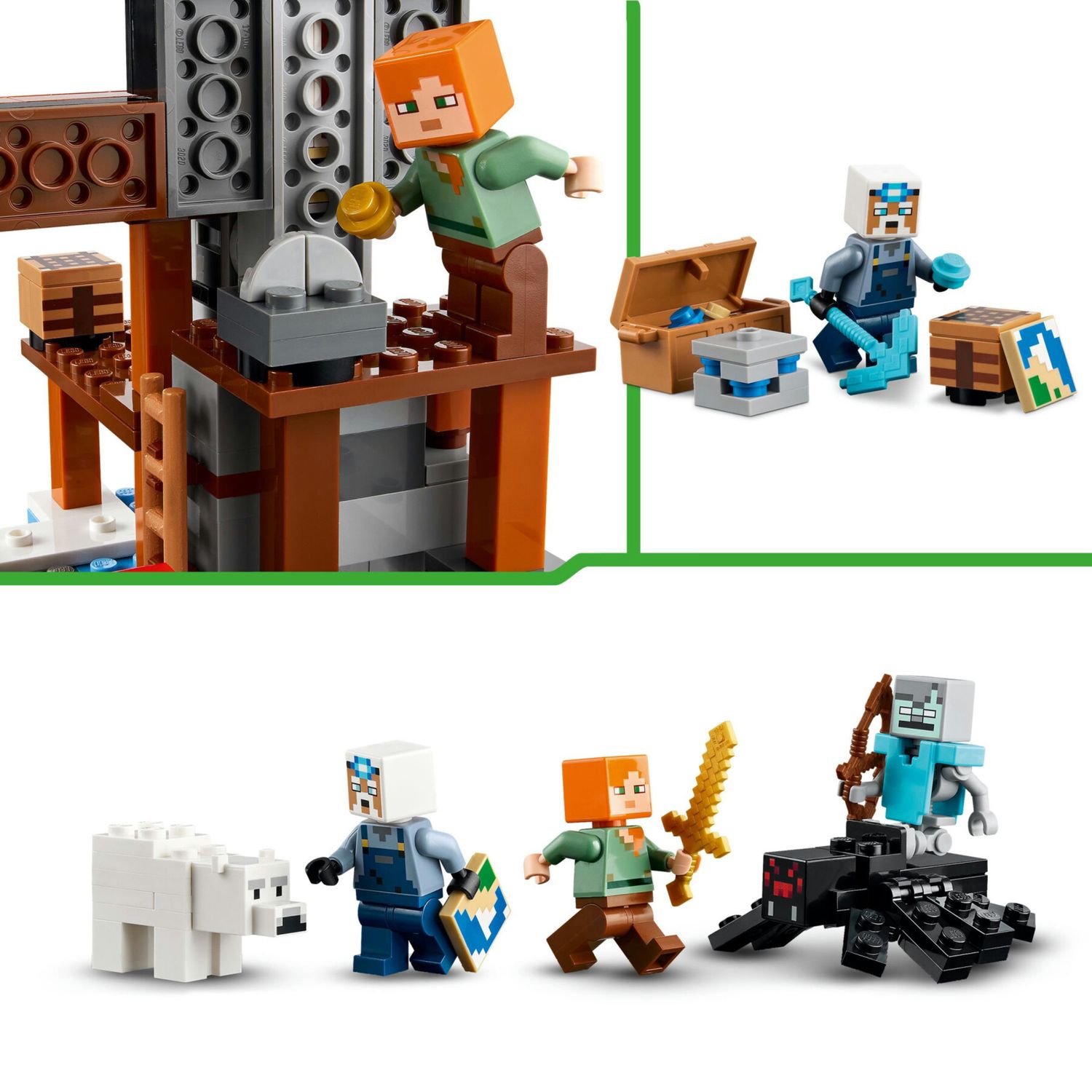 Lego minecraft 21277 miniera piccozze: interattivo, 3 personaggi 8+ - Lego