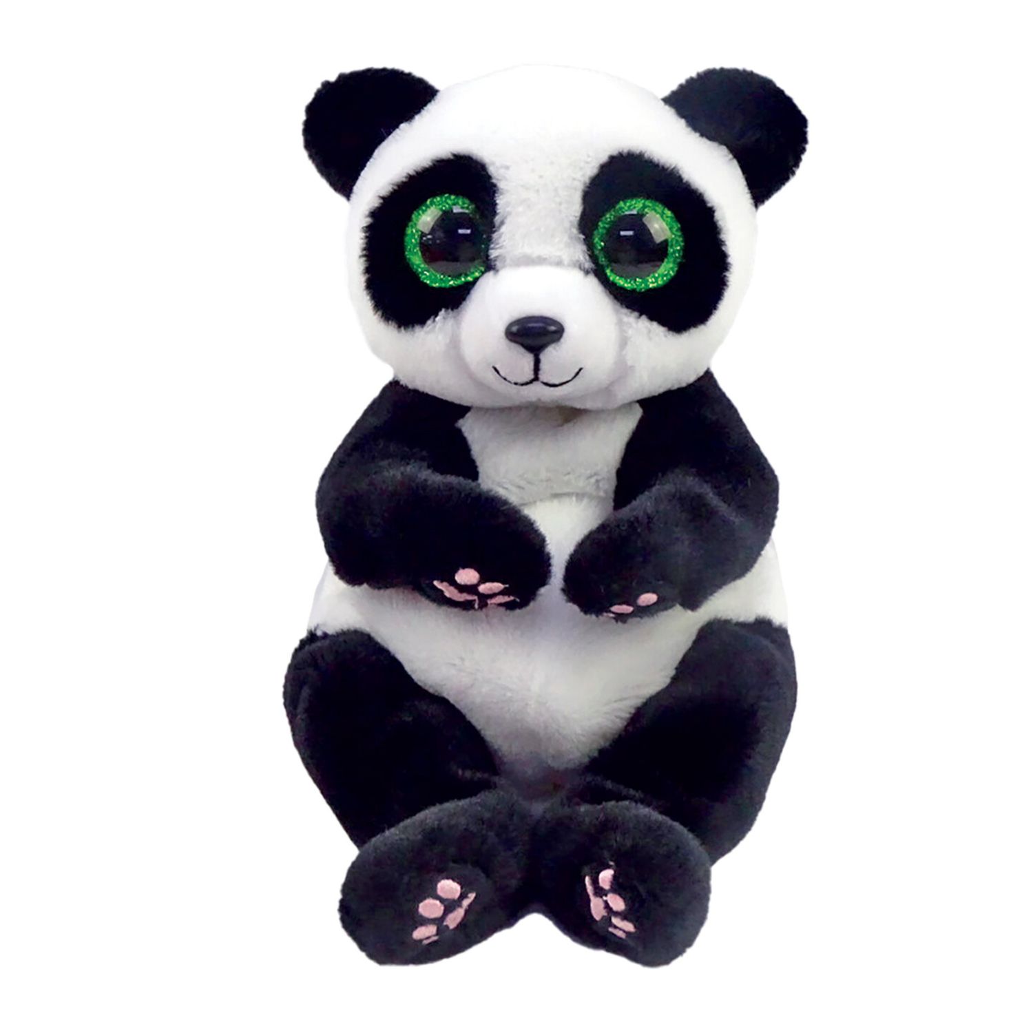 Ty beanie bellies - panda - ying - bianco e nero - occhi verdi grandi e glitter - i peluche morbidi e coccolosi - 20 cm - 40542 - TY